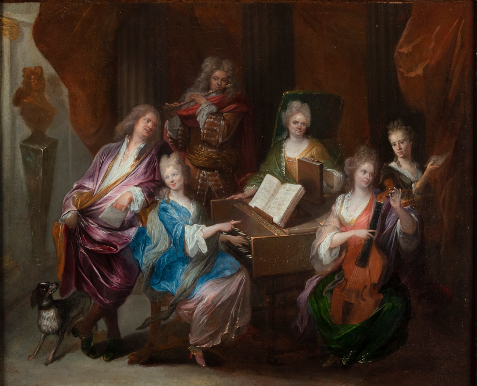 Attributed to Jean-François de Troy (Paris, 1679 – Rome, 1752), Elegant Musical Gathering in an Aristocratic Interior, c. 1710 - 1715