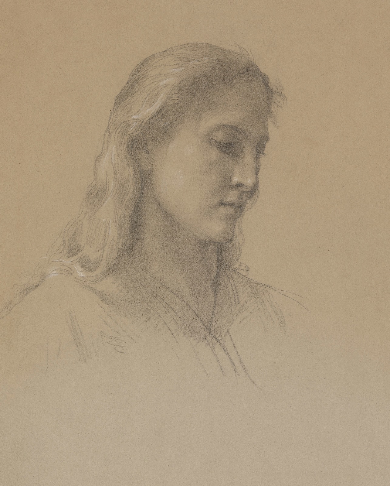 Adolphe William Bouguereau (La Rochelle 1825 - 1905), Study of the Head of the Virgin, ca. 1873-78