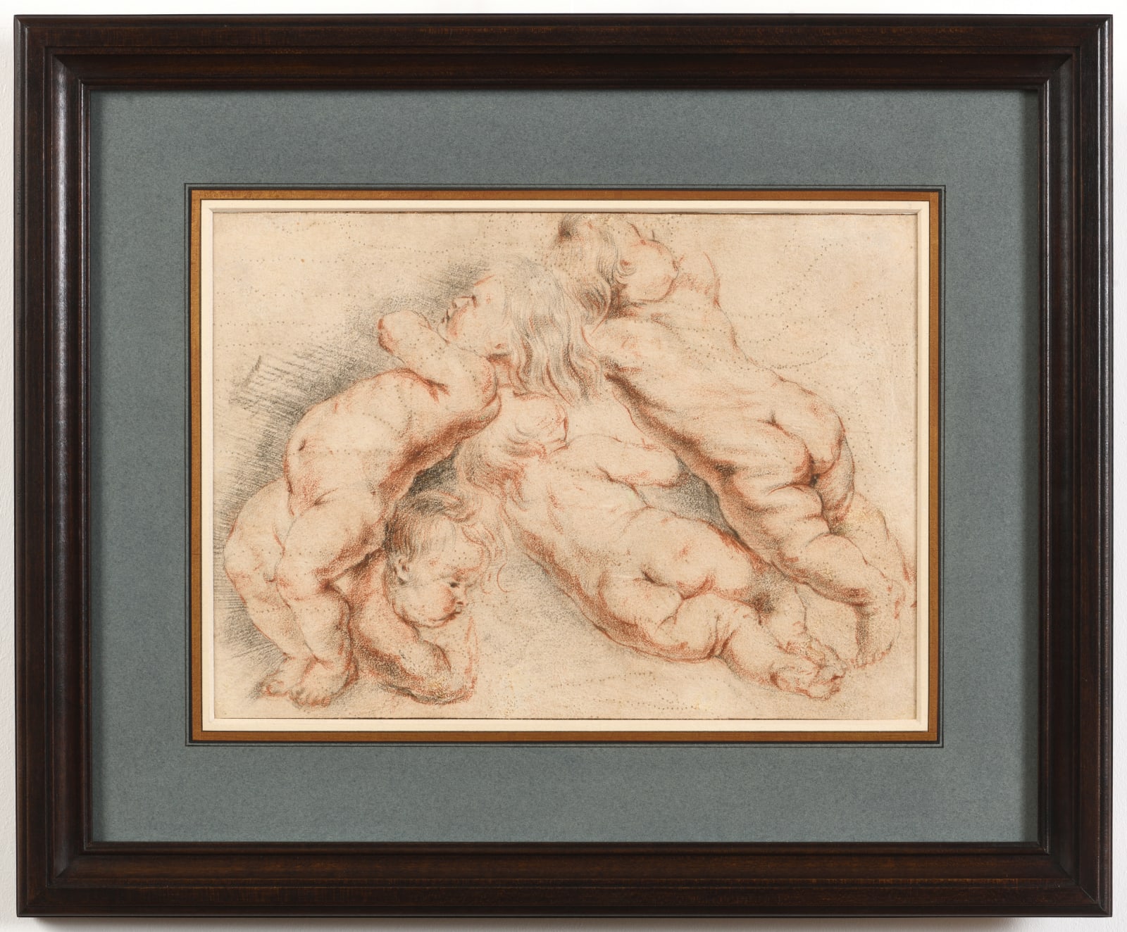 Attributed to Jean Antoine WATTEAU (Valenciennes 1684 - 1721 Nogent-sur-Marne), Study of Putti after Rubens (recto), Study of figures after Rubens (verso - contre épreuve)