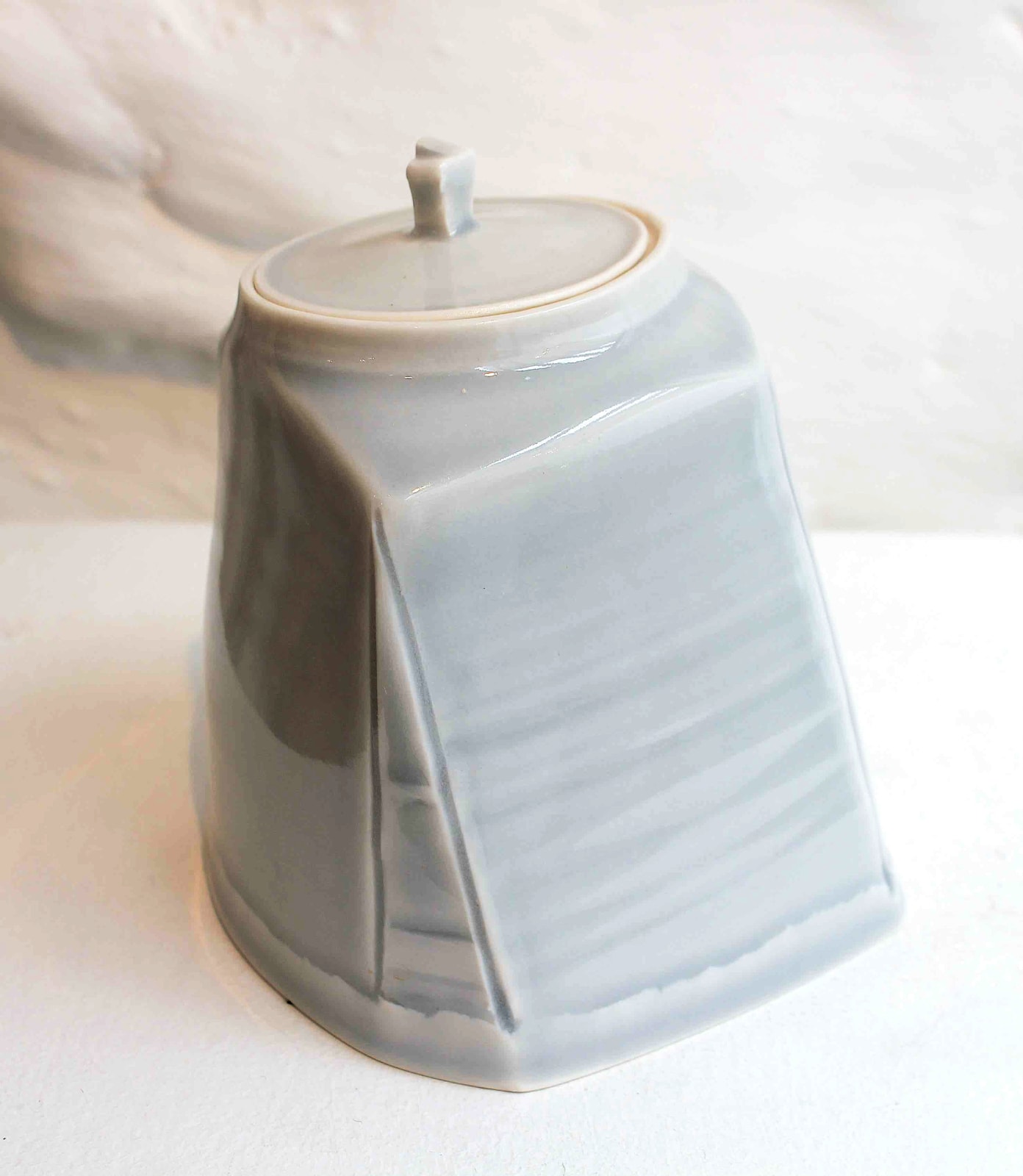 Carina Ciscato, Pale Grey/Blue Lidded Pot, 2018