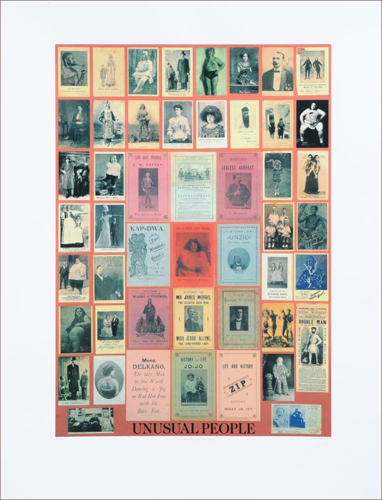 Peter Blake CBE RDI RA, 'U' is for Unusual People, 1991