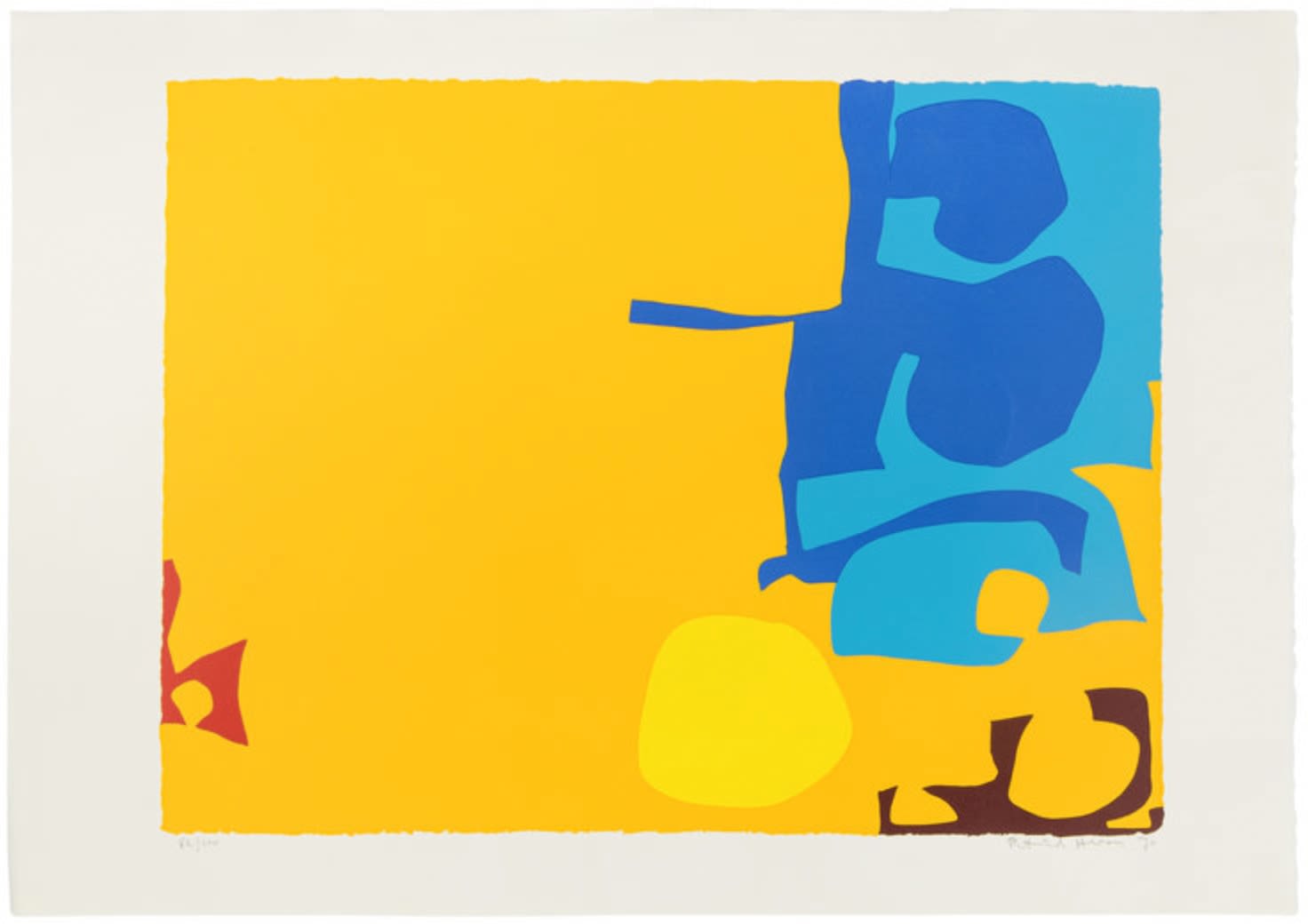 Patrick Heron CBE, Blues Dovetailed in Yellow : April 1970, 1970