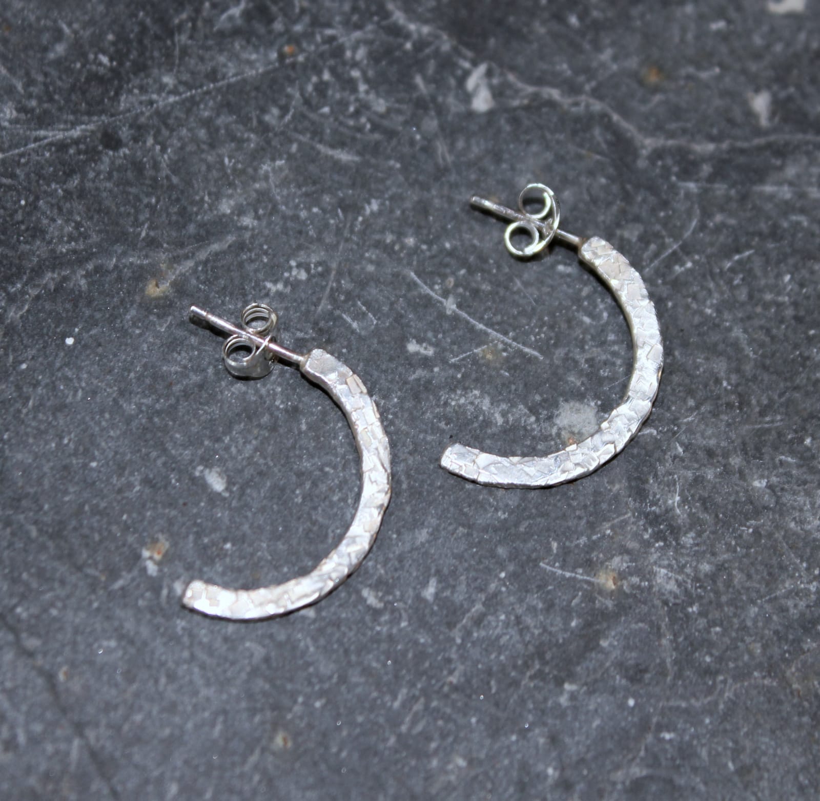 Poppy Mitchell, Textured Half Hoops , 2017