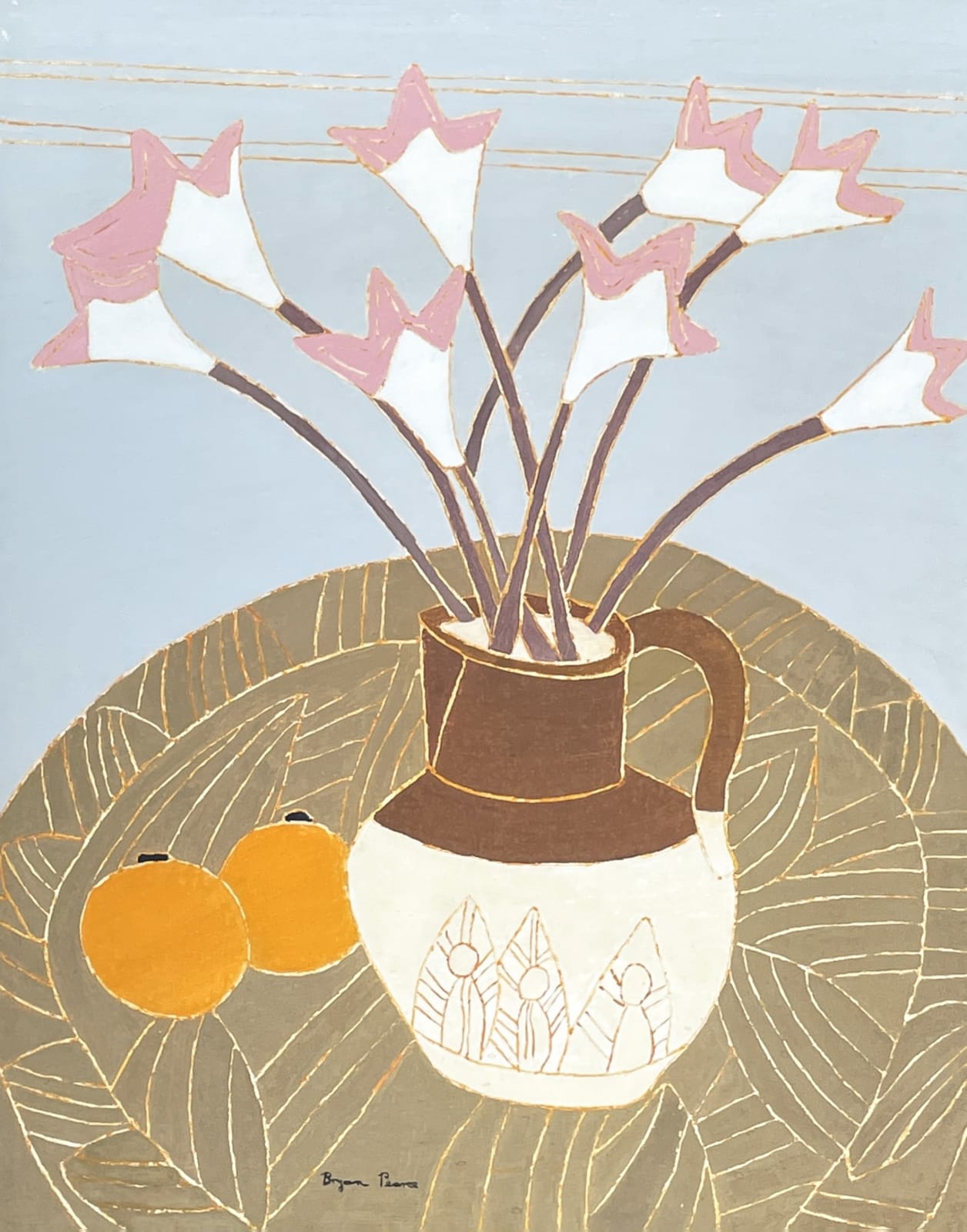 Bryan Pearce, Belladonna Lilies and Oranges, 1979