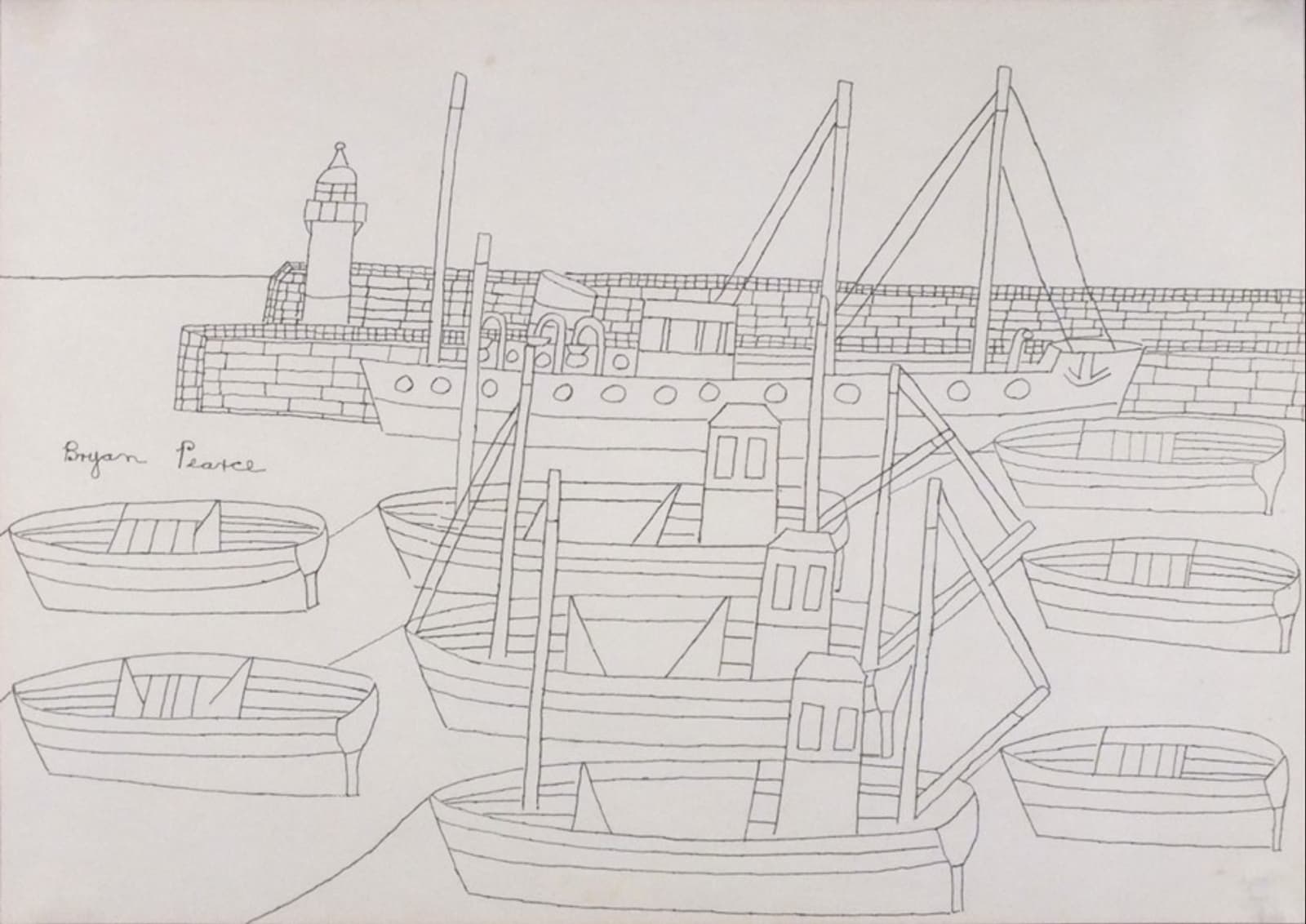 Bryan Pearce, The Stone Boat, Newlyn, 1972