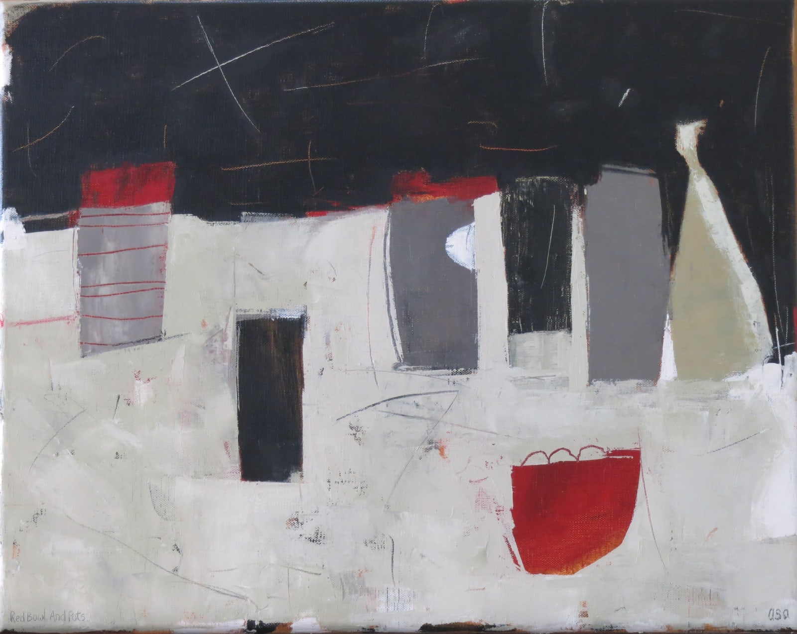 Ann Armitage, Red Bowl and Pots, 2021