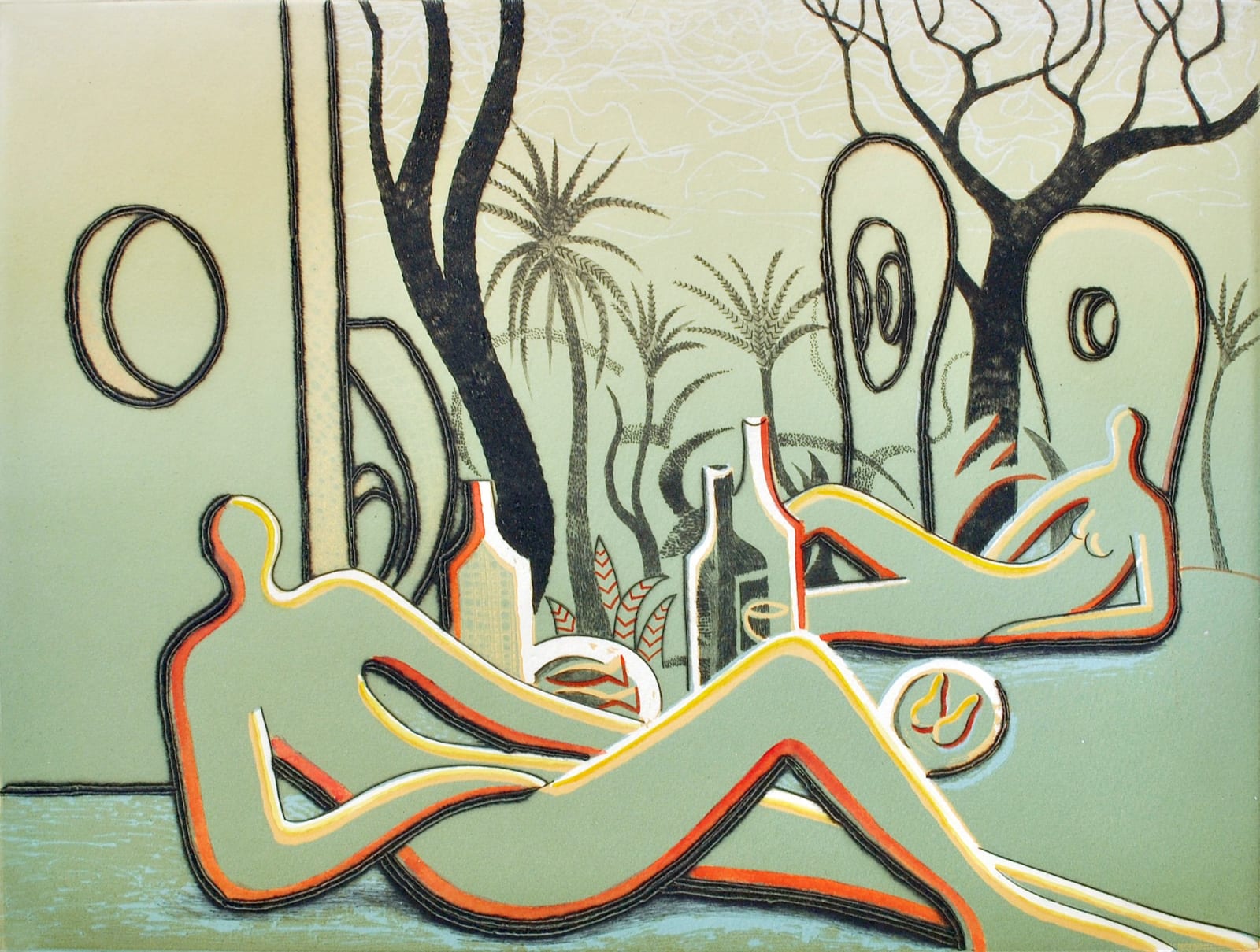 Trevor Price, Picnic in Hepworth's Garden, 2020