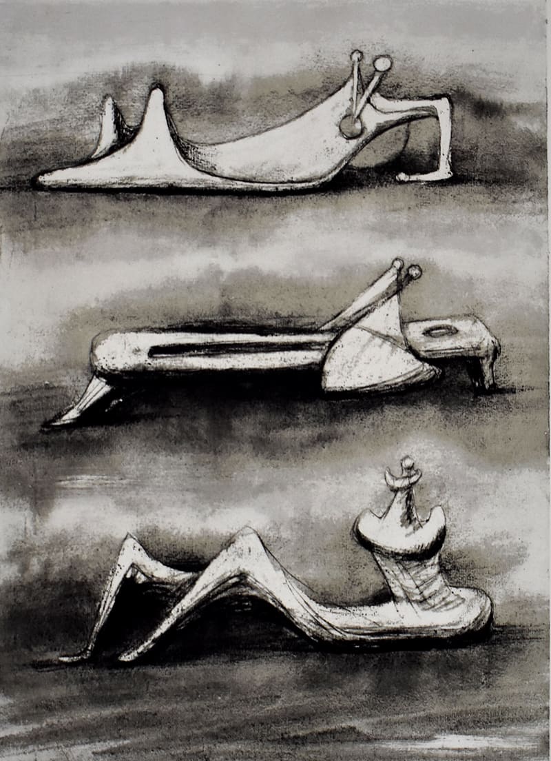 Henry Moore OM CH, Figures in Snow (Cramer, 428), 1976/77