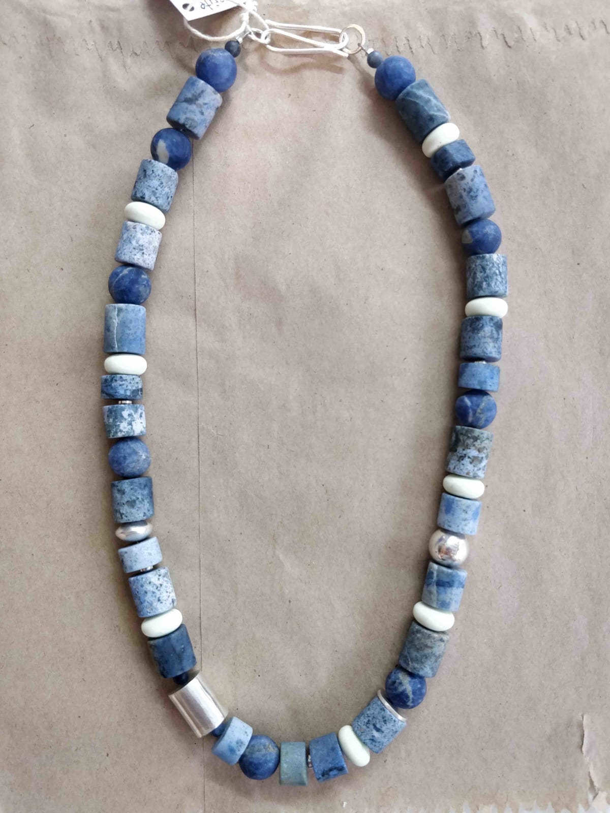 Roberta Hopkins, Blush Dumortierite/Lemon Jasper Tubes, 2018