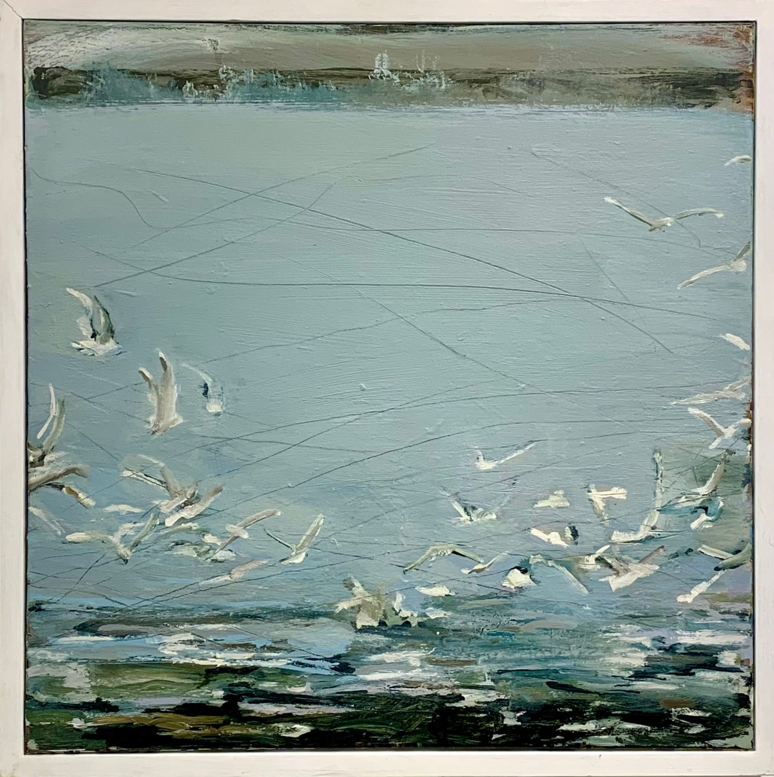 Sara Dudman RWA, Herring Gulls, Hayle Estuary 1, 2017