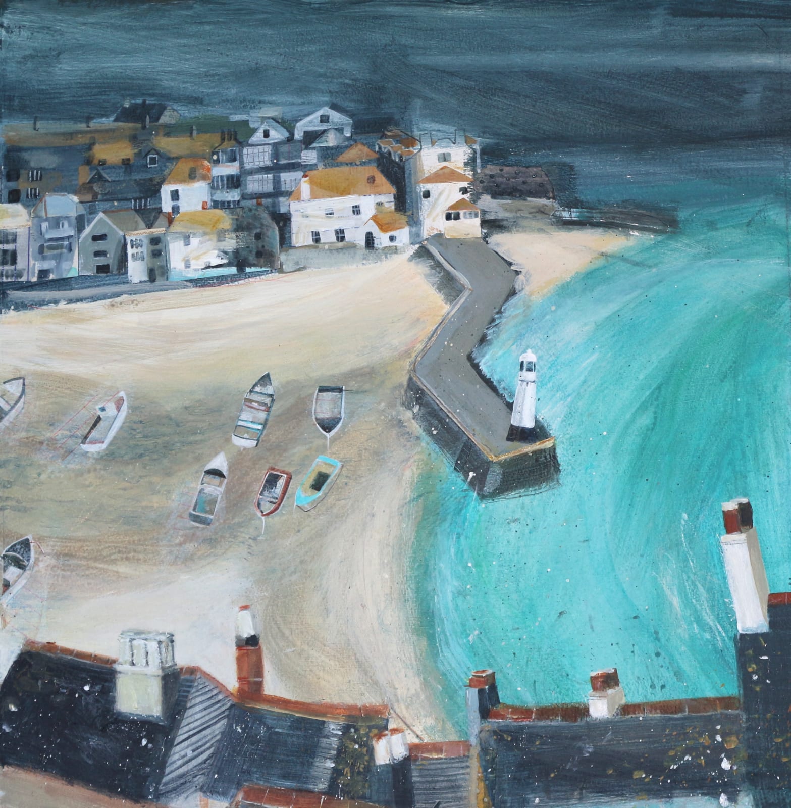 Jane Askey, Smeaton's Pier from Above, 2018