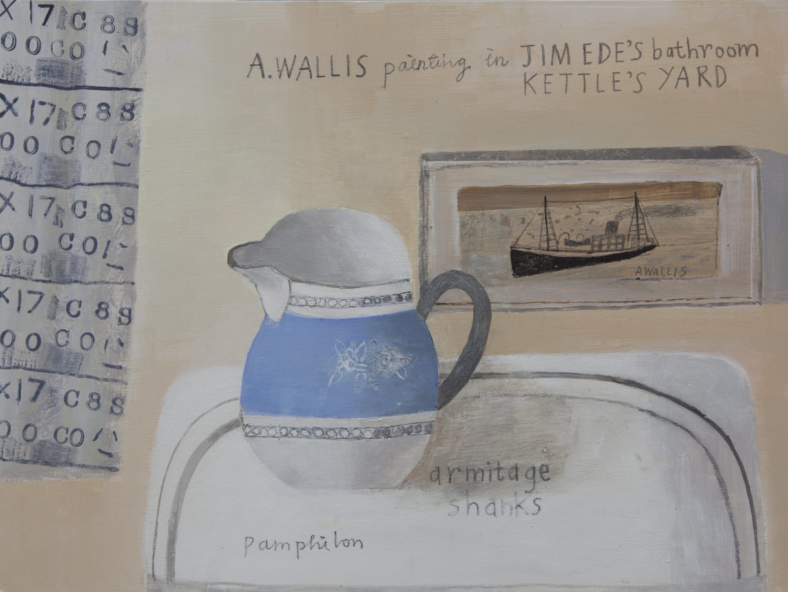 Elaine Pamphilon, A. Wallis Painting in Jim Ede's Bathroom, Kettle's Yard, Cambridge