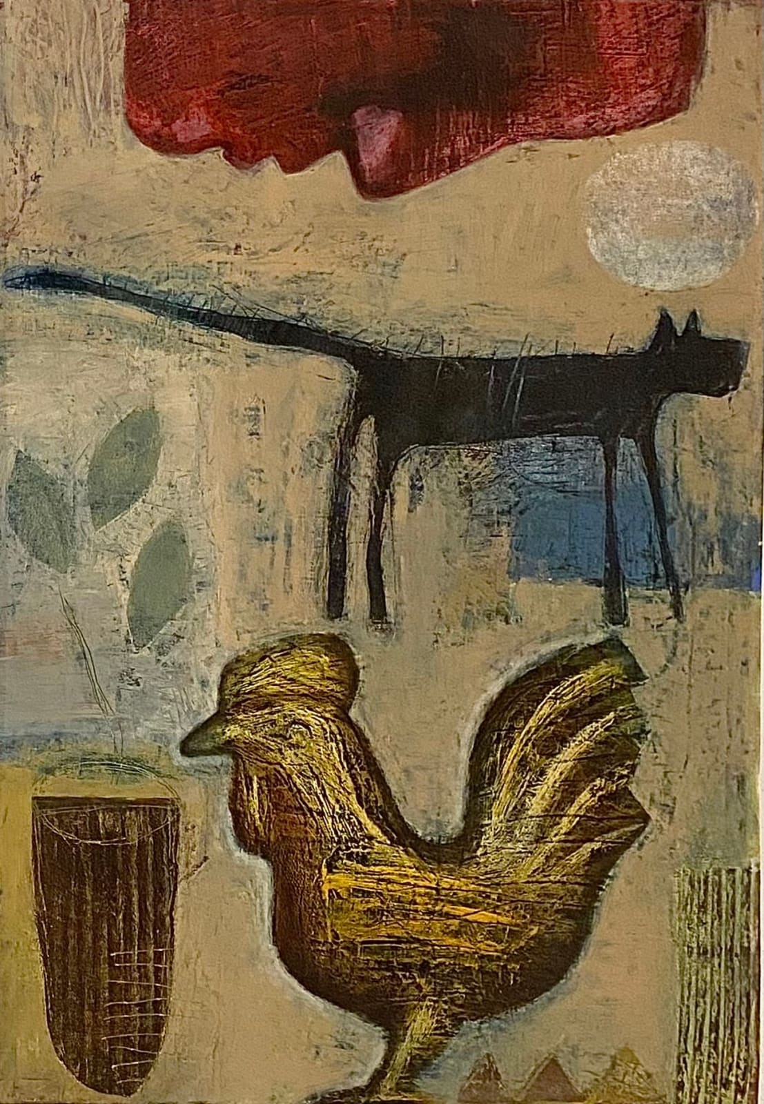 Tom Wood, Red Head, Golden Cockerel, 1989