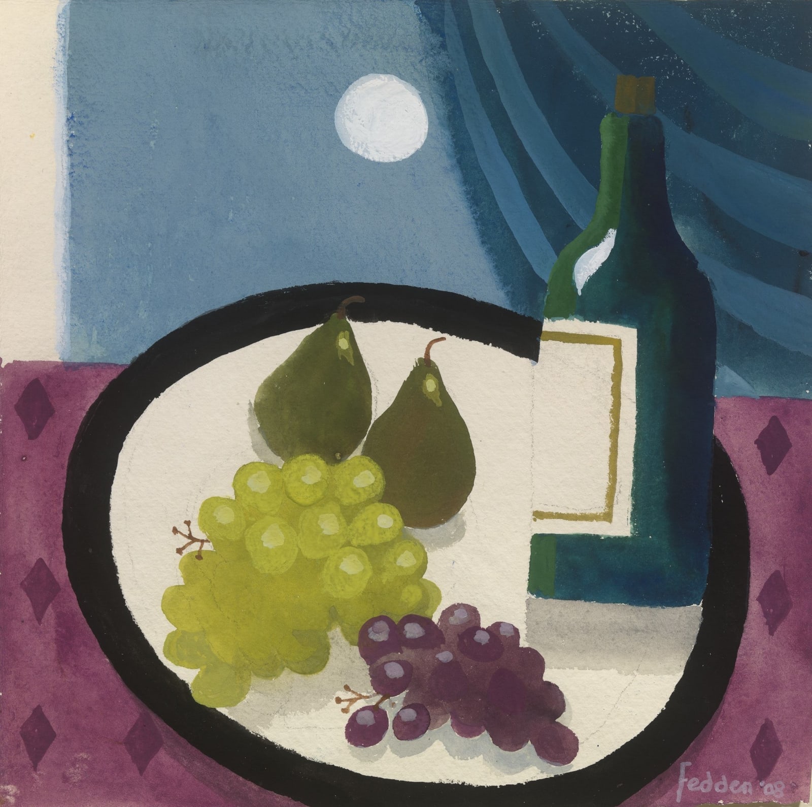 Mary Fedden, Bottle and Fruit, 2008