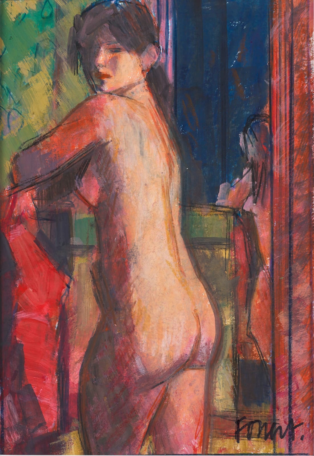 Archie Forrest, Girl with red Dress, 2022