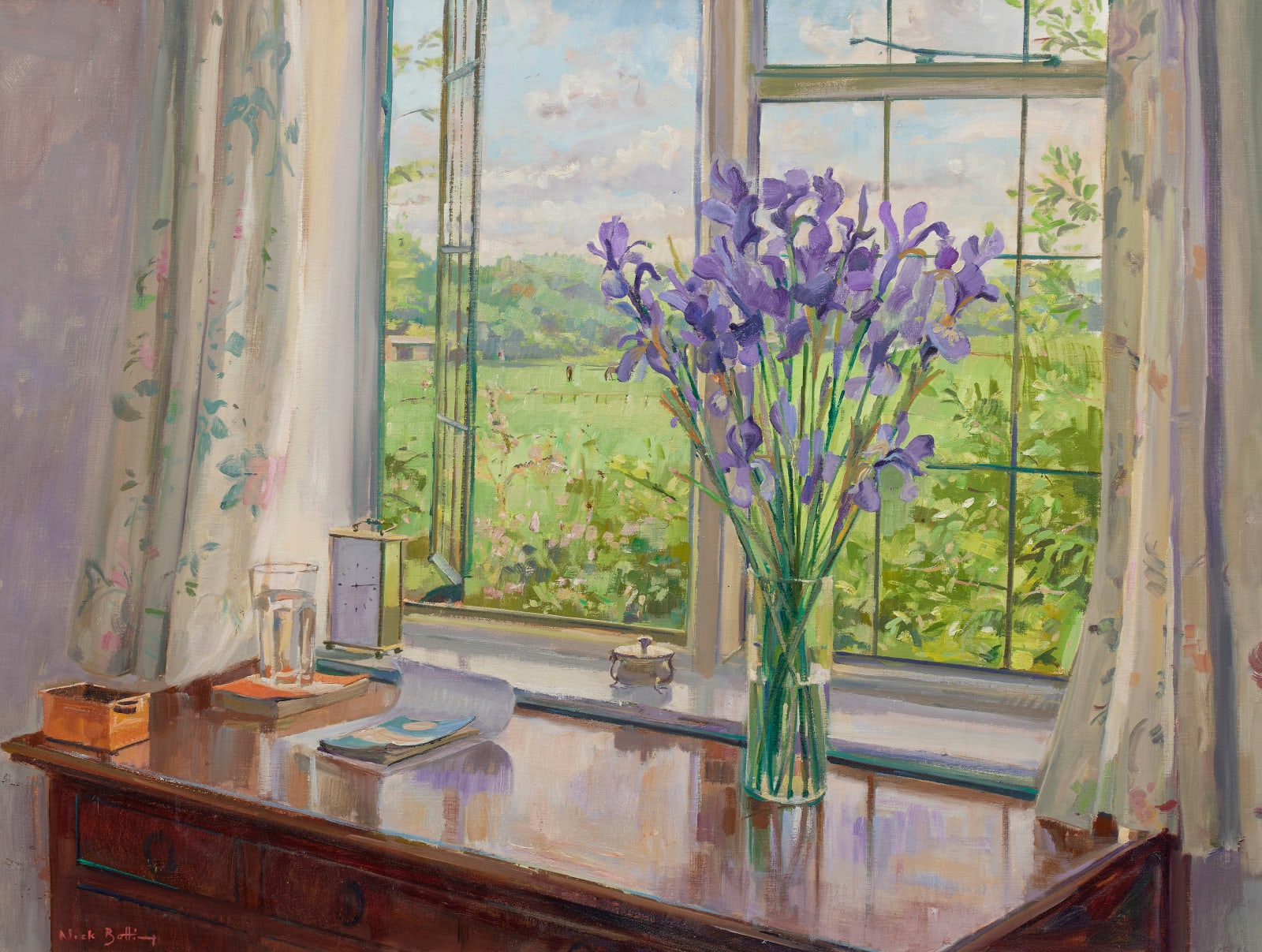 Nick Botting, Irises by an Open Window