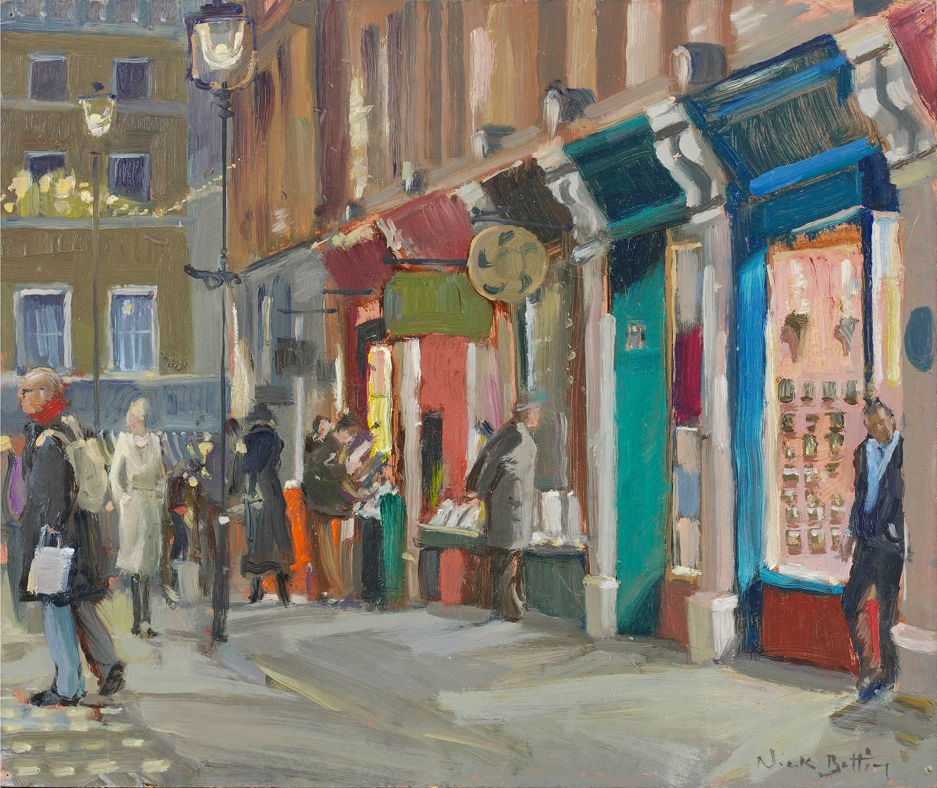 Nick Botting, Christmas Shoppers, Cecil Court