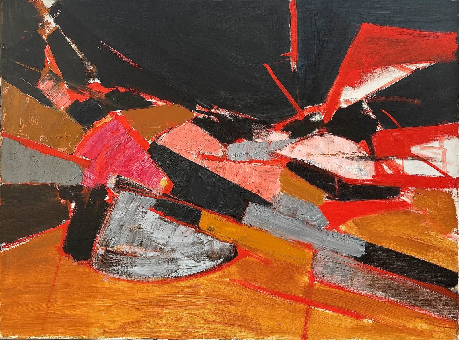 Adrian Heath, Composition: Black, Red and Grey, 1957