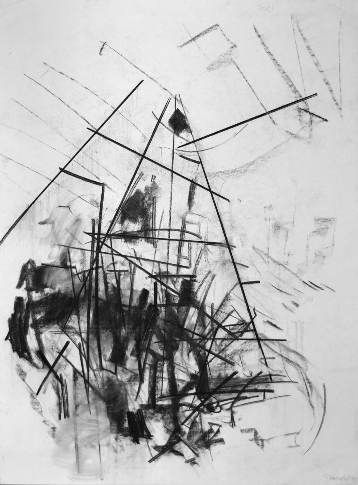 Dennis Creffield, Inside Bankside Power Station (Tate Modern) #2, 1995