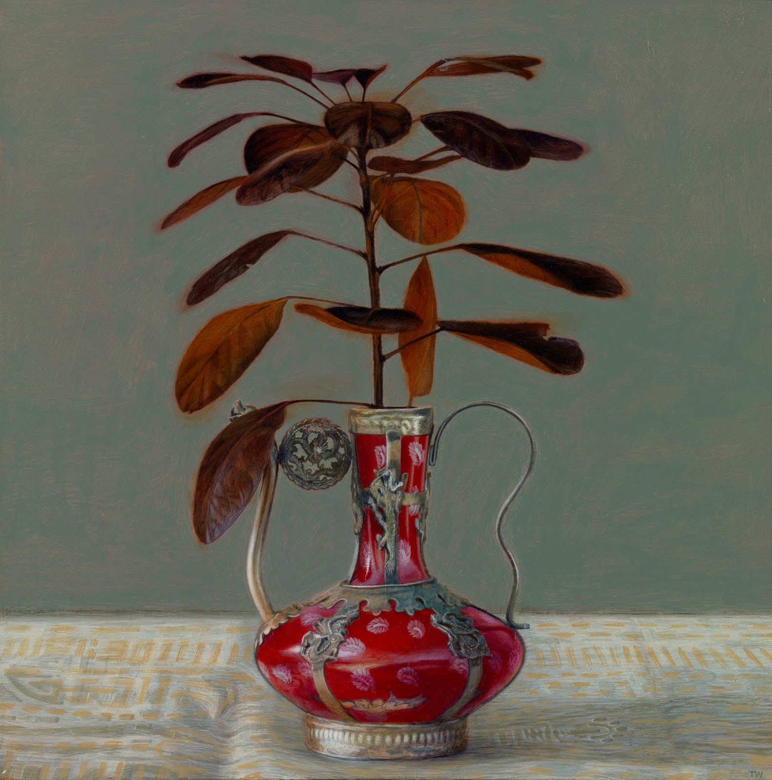 Tom Wood, Cotinus in Chinese Vase, 2022