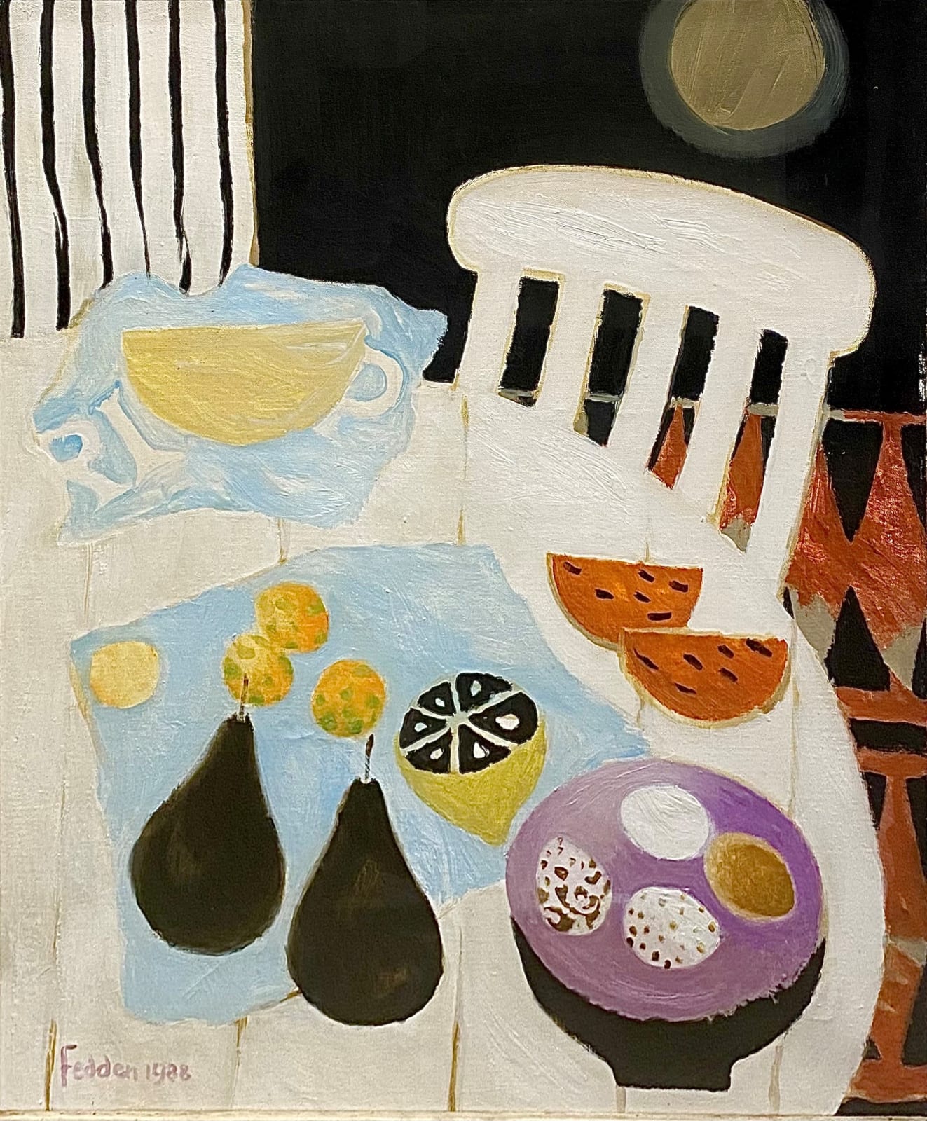 Mary Fedden, Still life with fruit, 1988