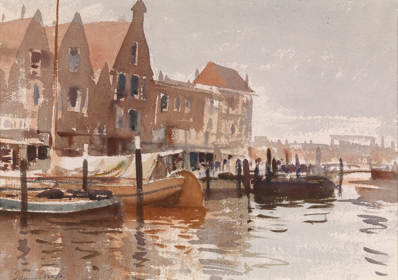 Edward Seago, Dordrecht, The Yacht basin