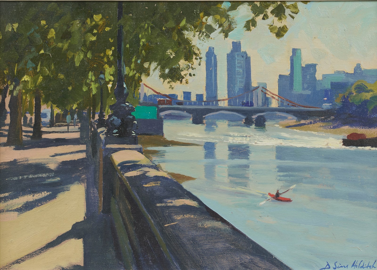 Daisy Sims Hilditch, Canoeing on the Thames, Chelsea 2022