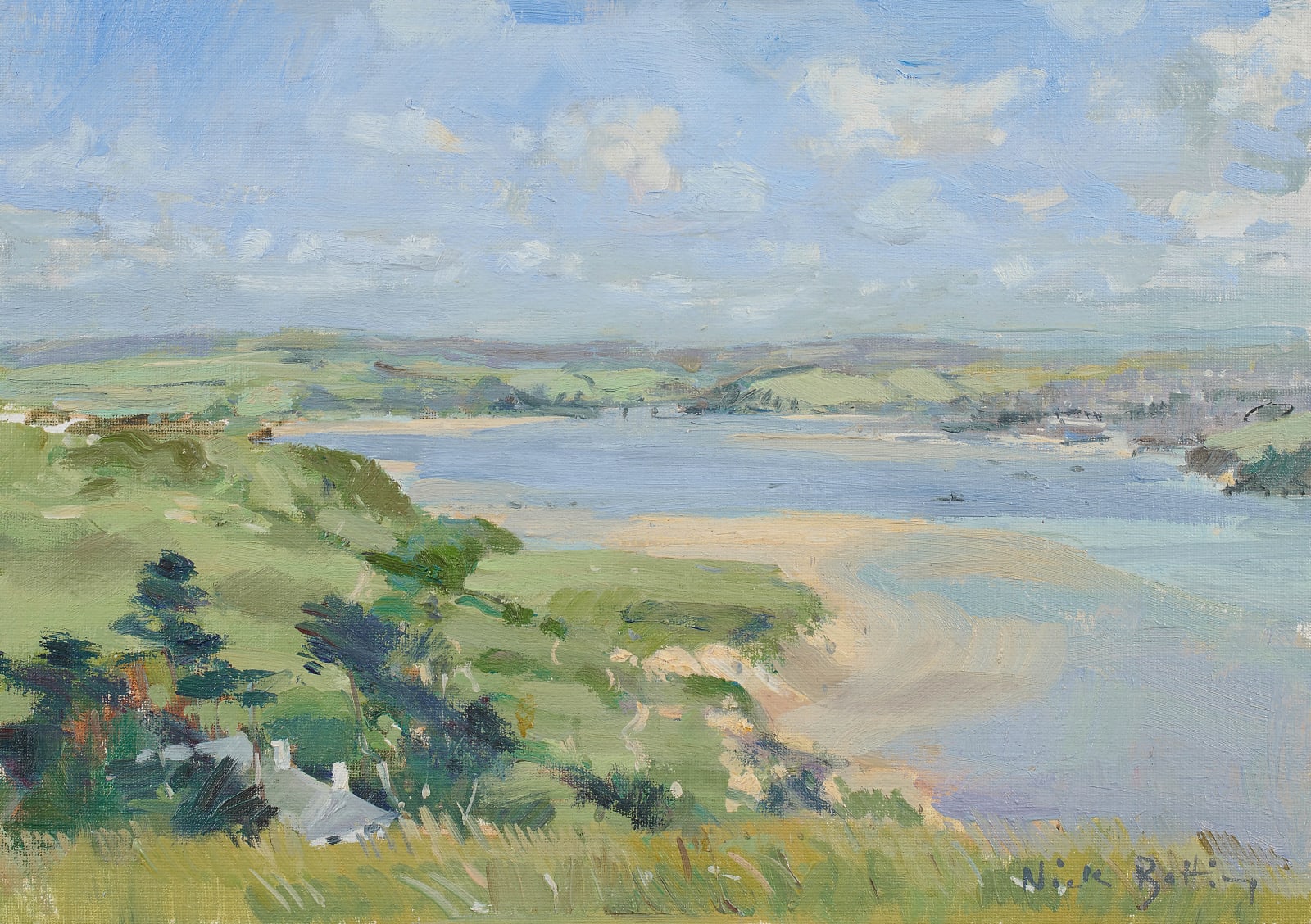 Nick Botting, 63. Panorama, The Camel Estuary from Brea Hill