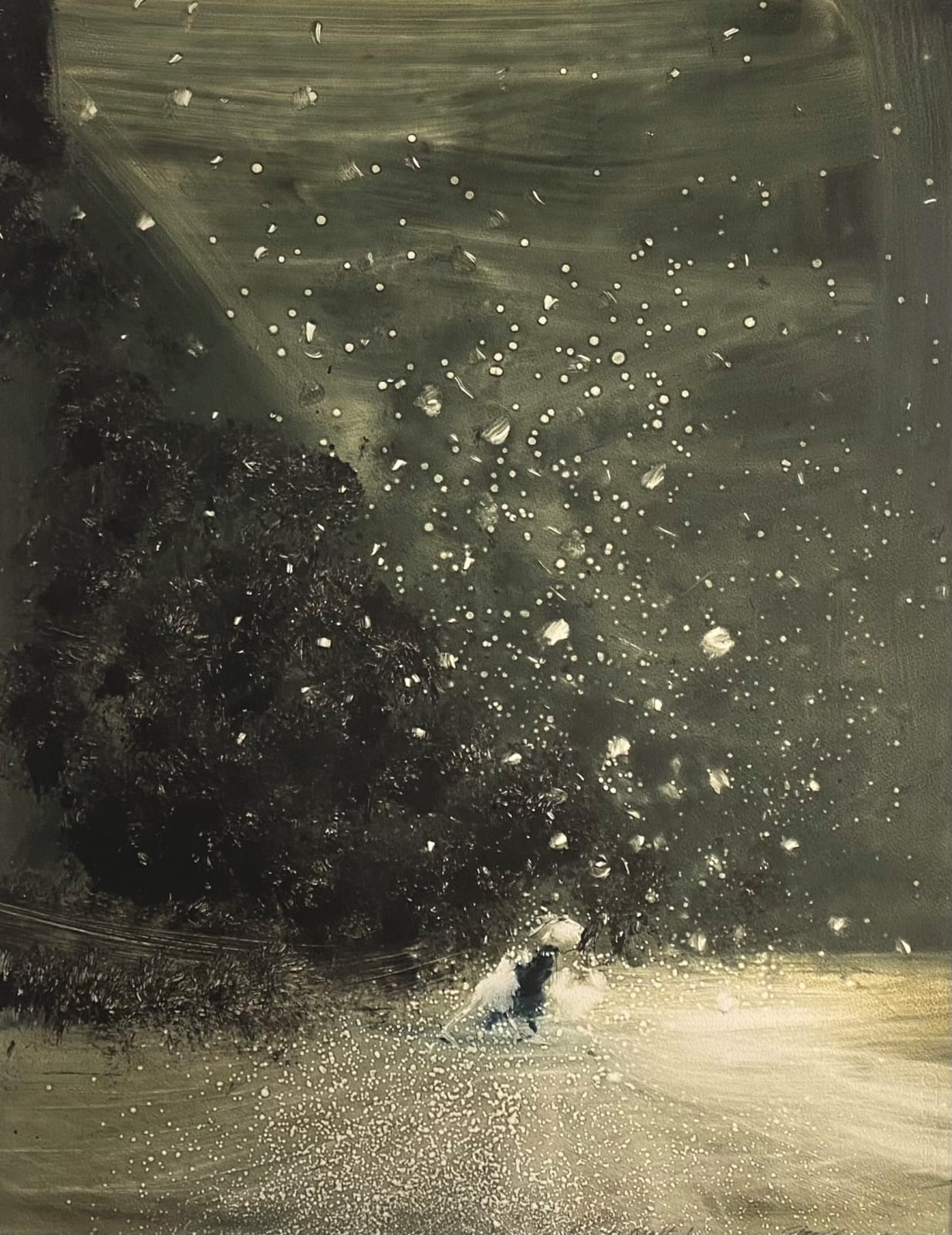 Bill Jacklin, Snow in the Park at Night I, 2018