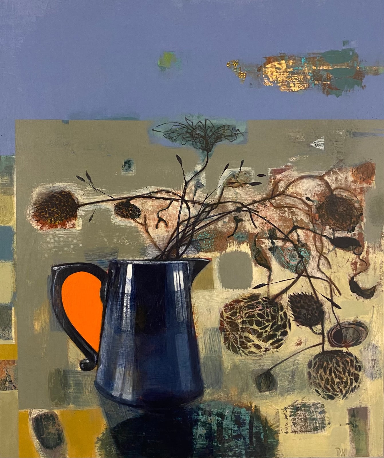 Tom Wood, Blue Denby and Clematis, 2022