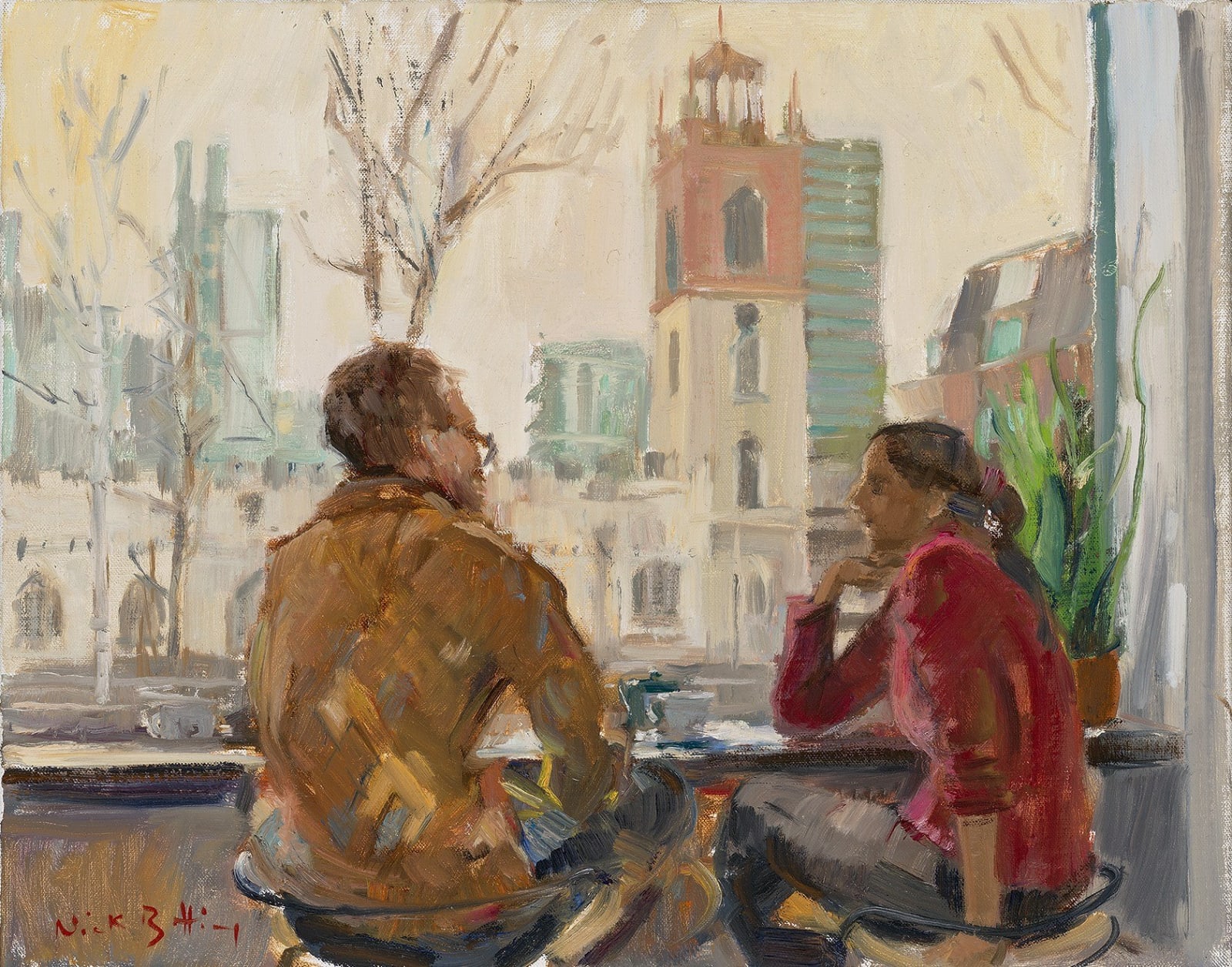 Nick Botting, 32. Winter morning, the coffee drinkers, 2025