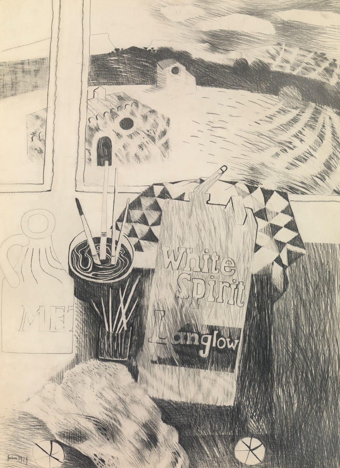 Mary Fedden, The Etching Table, 1974