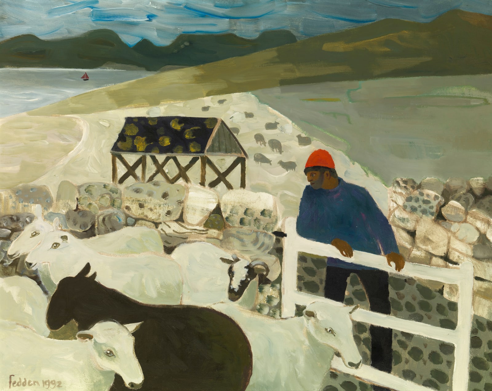 Mary Fedden, Highland Sheep, 1992