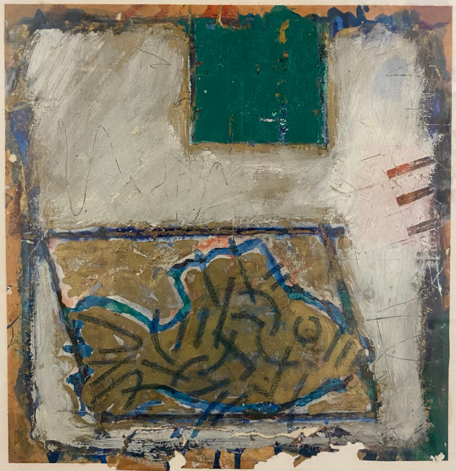 Tom Wood, Green Square Gold Fish, 1987
