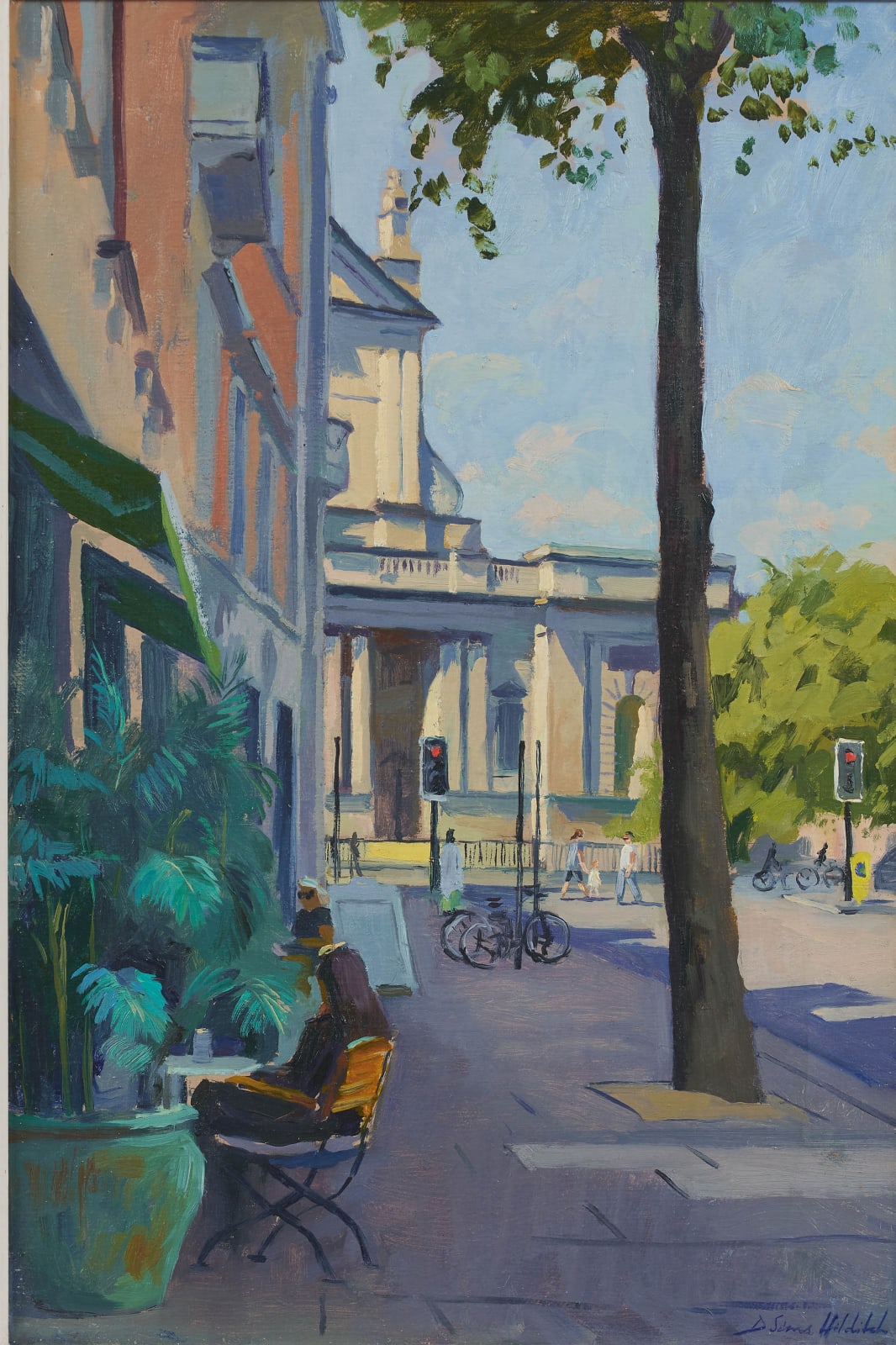 Daisy Sims Hilditch, The Terrace L'Opera Café and the Sunlit Façade of the Brompton Rd