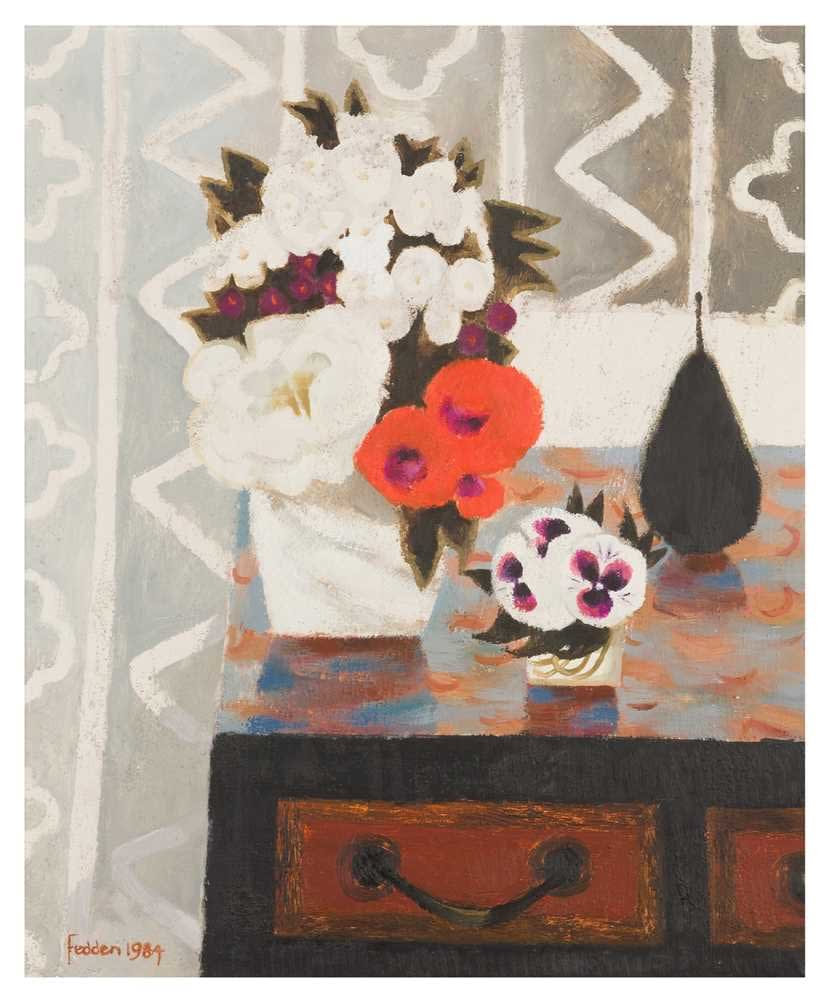 Mary Fedden, Still life with drawers, 1984