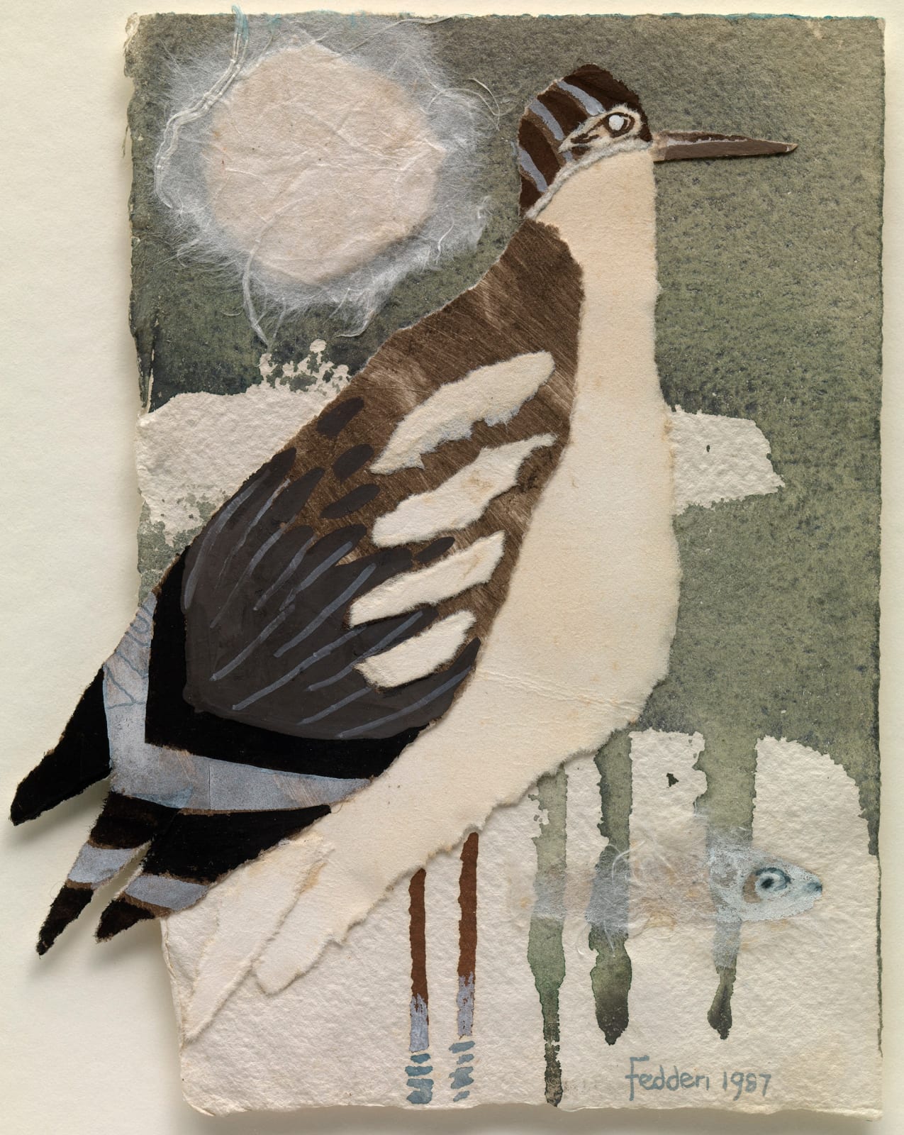 Mary Fedden, Bird and fish, 1987