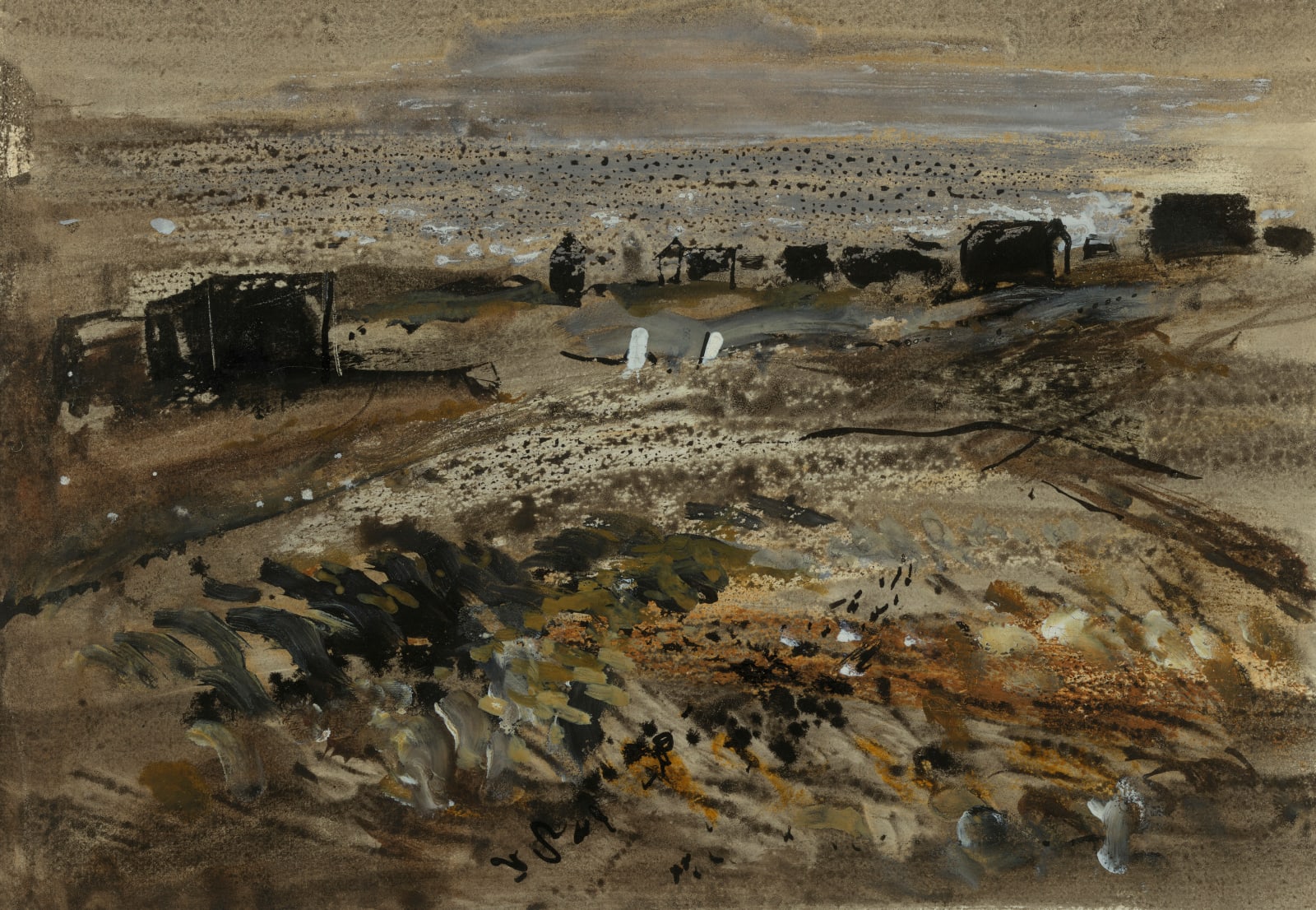 John Piper, Landscape, south coast, circa 1947