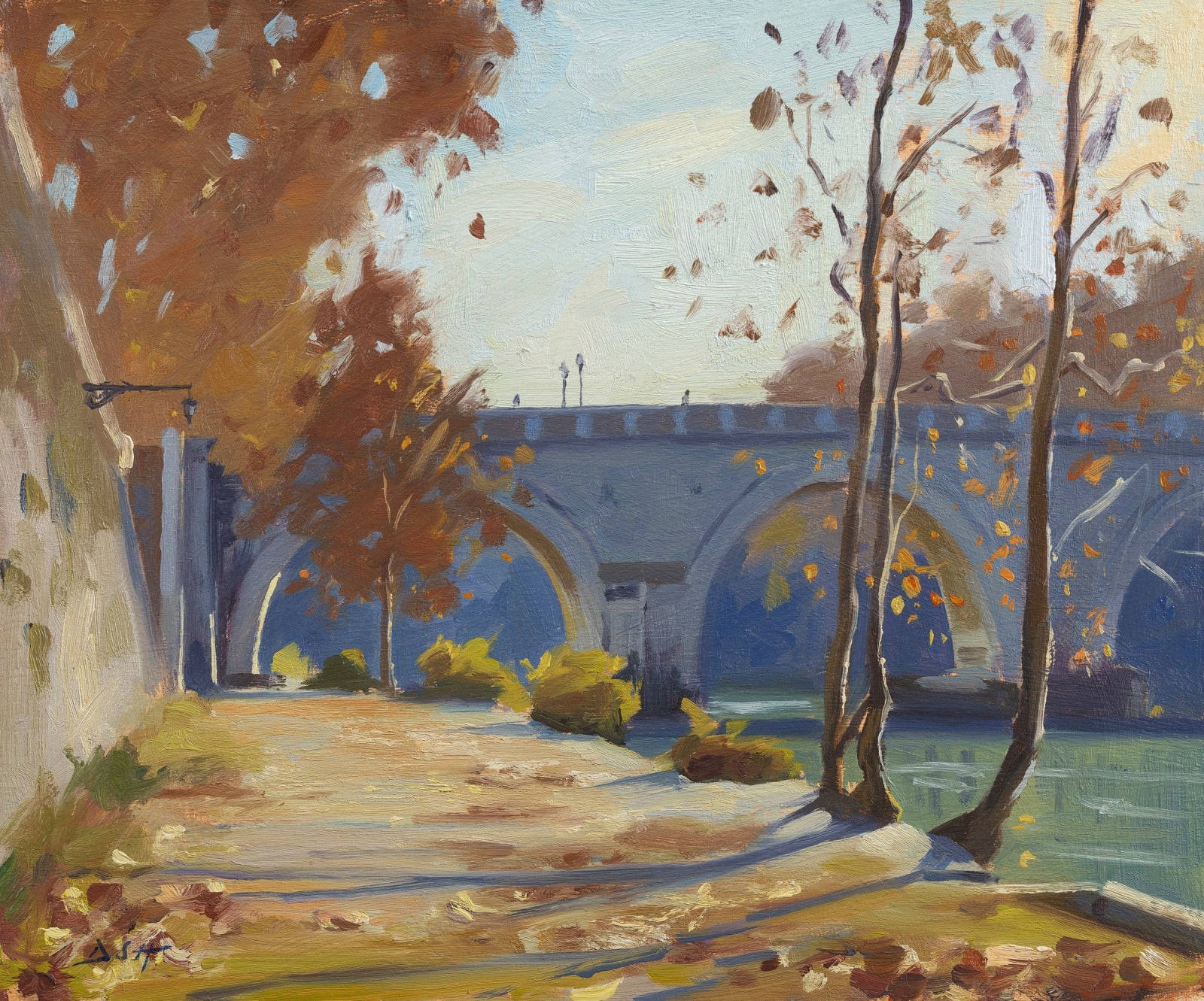 Daisy Sims Hilditch, Autumnal morning along the River Tiber