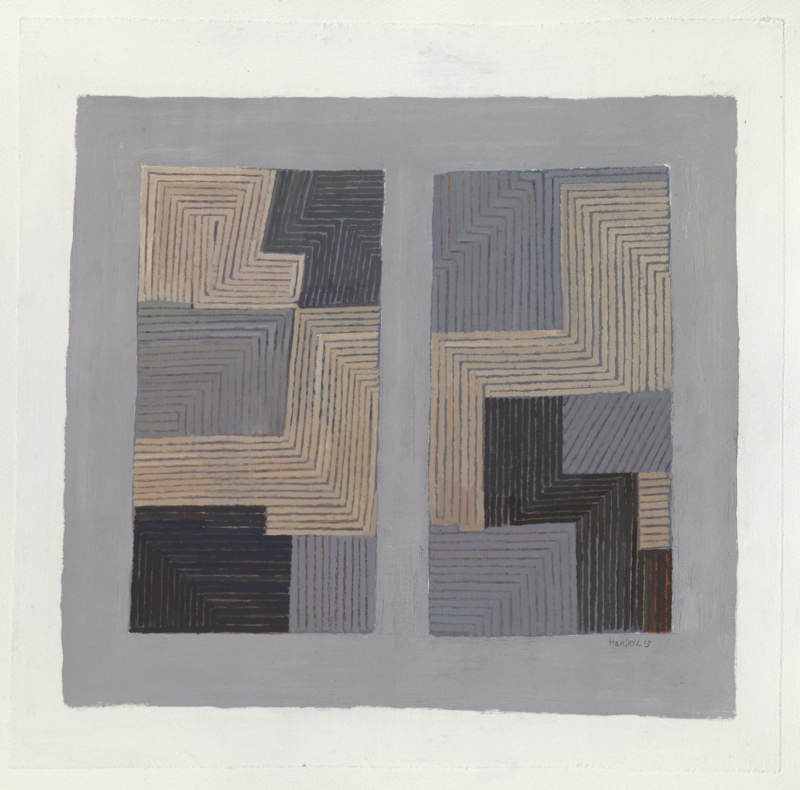 Liam Hanley, Land - black and grey, 2013