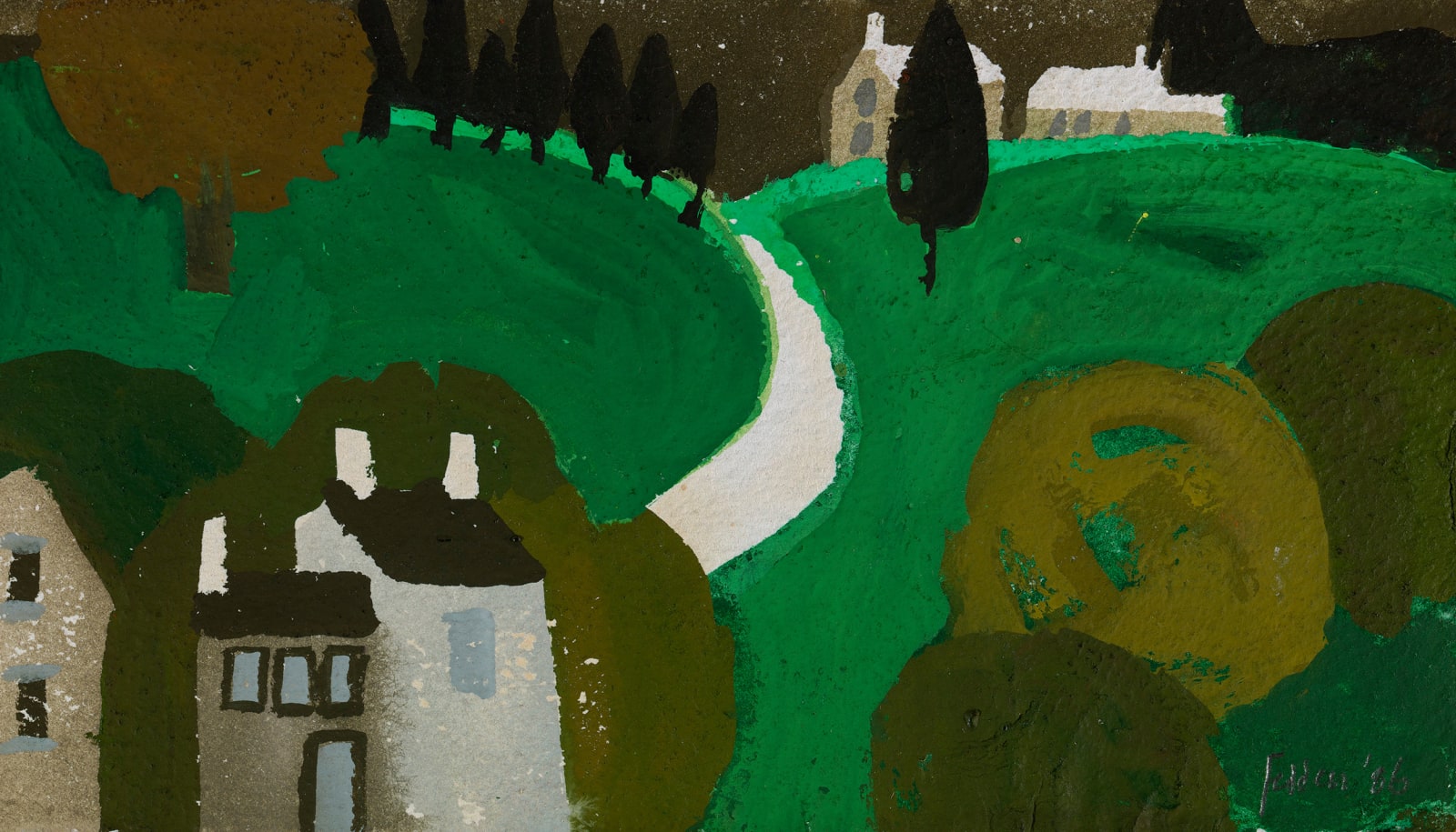 Mary Fedden, Landscape study, 1986