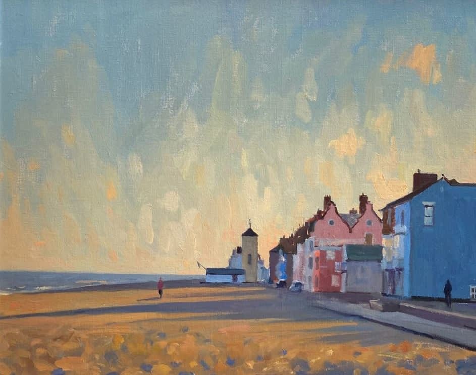Daisy Sims Hilditch, Winter light, evening on the beach at Aldeburgh, 2022