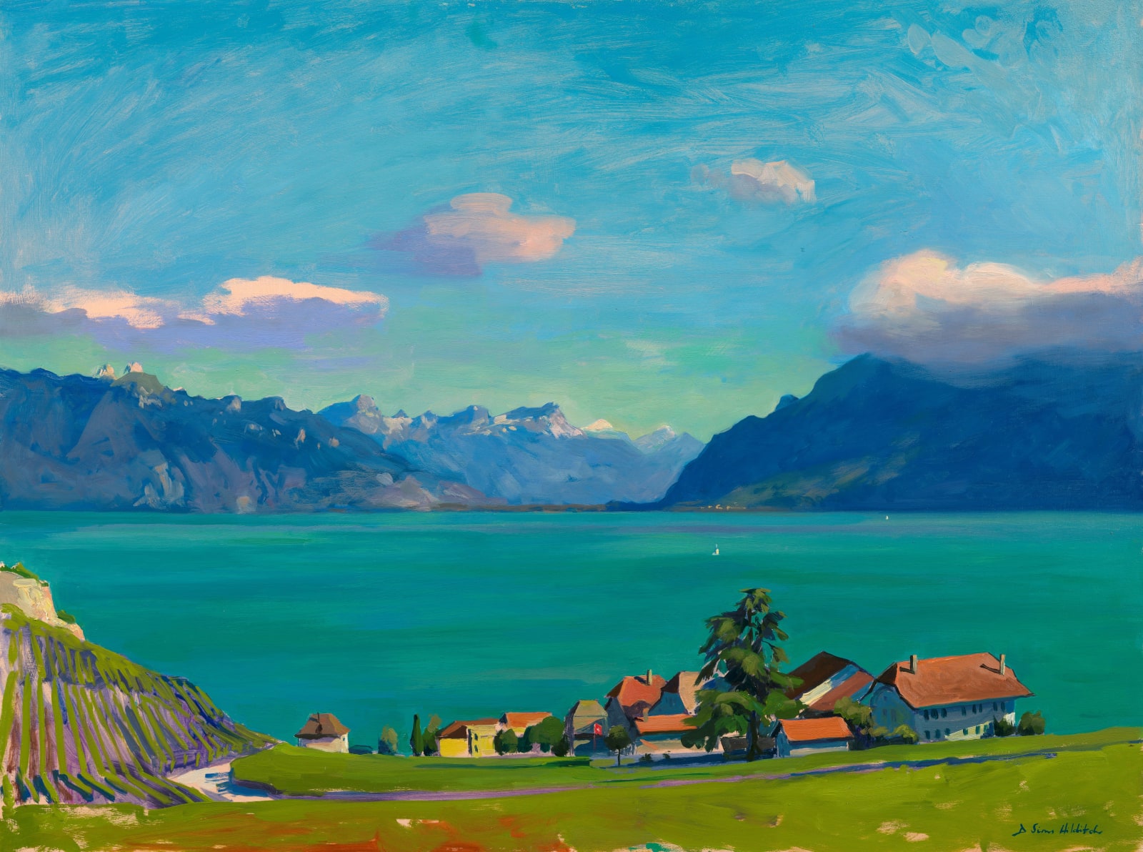 Daisy Sims Hilditch, Vineyards at Saint Saphorin, Lac Leman