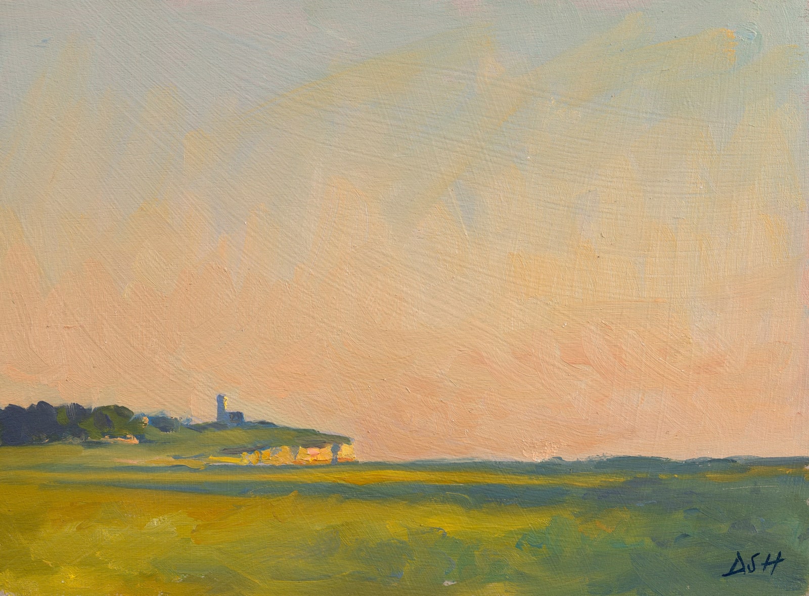 Daisy Sims Hilditch, Golden evening sky, Hunstanton lighthouse