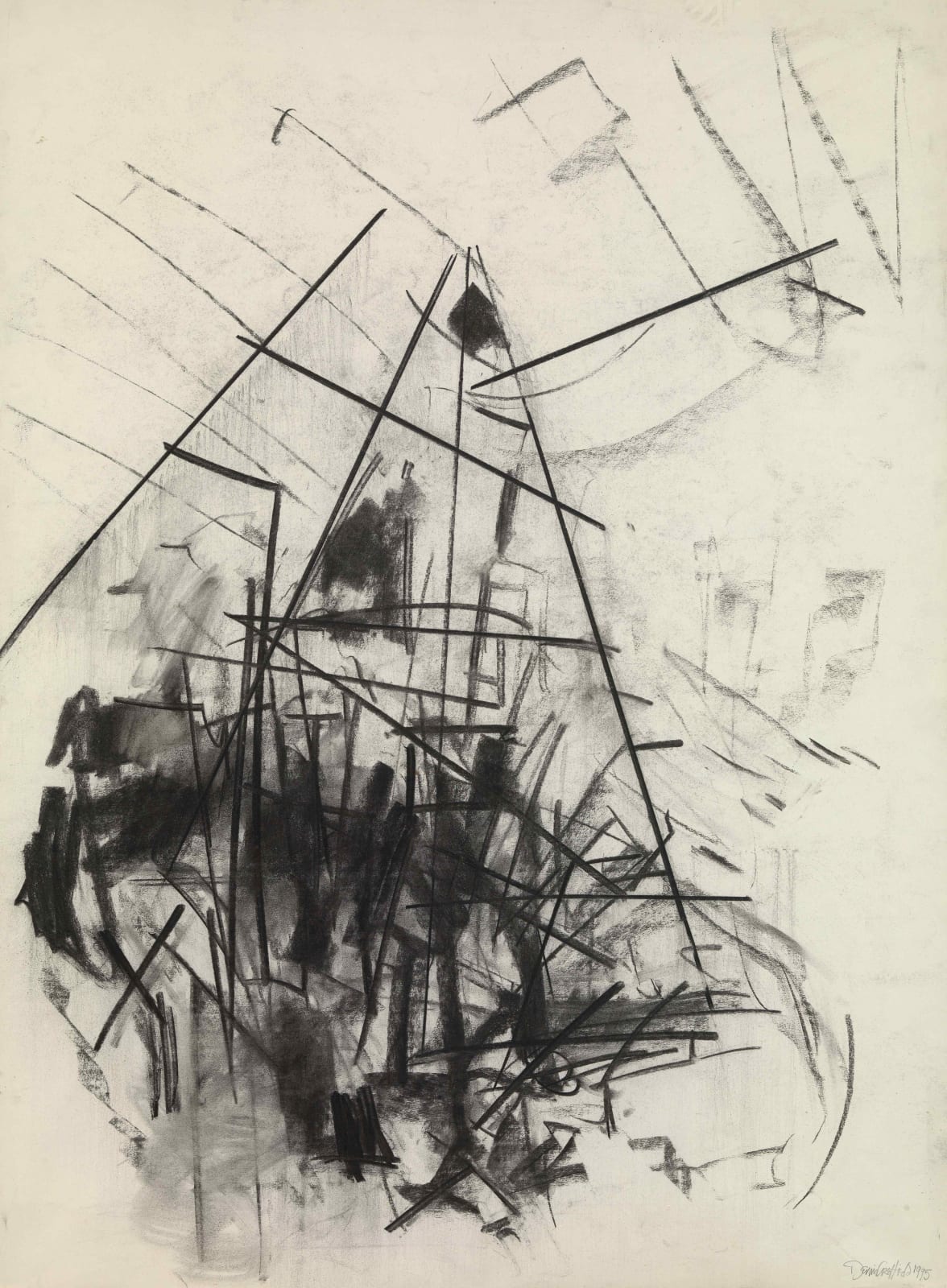 Dennis Creffield, Inside Bankside Power Station (Tate Modern) #2, 1995