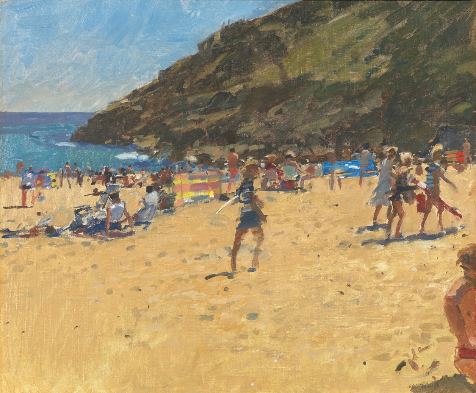 Ken Howard, Porthcurno Beach, Midday Light