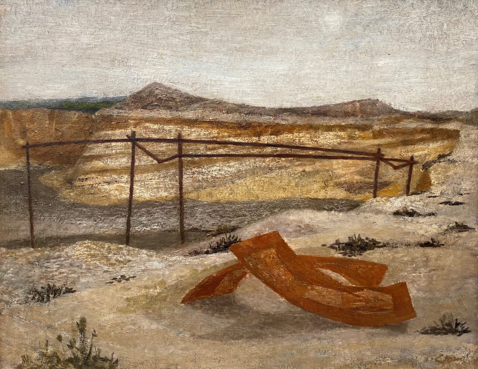 Prunella Clough, Deserted gravel pit, circa 1946