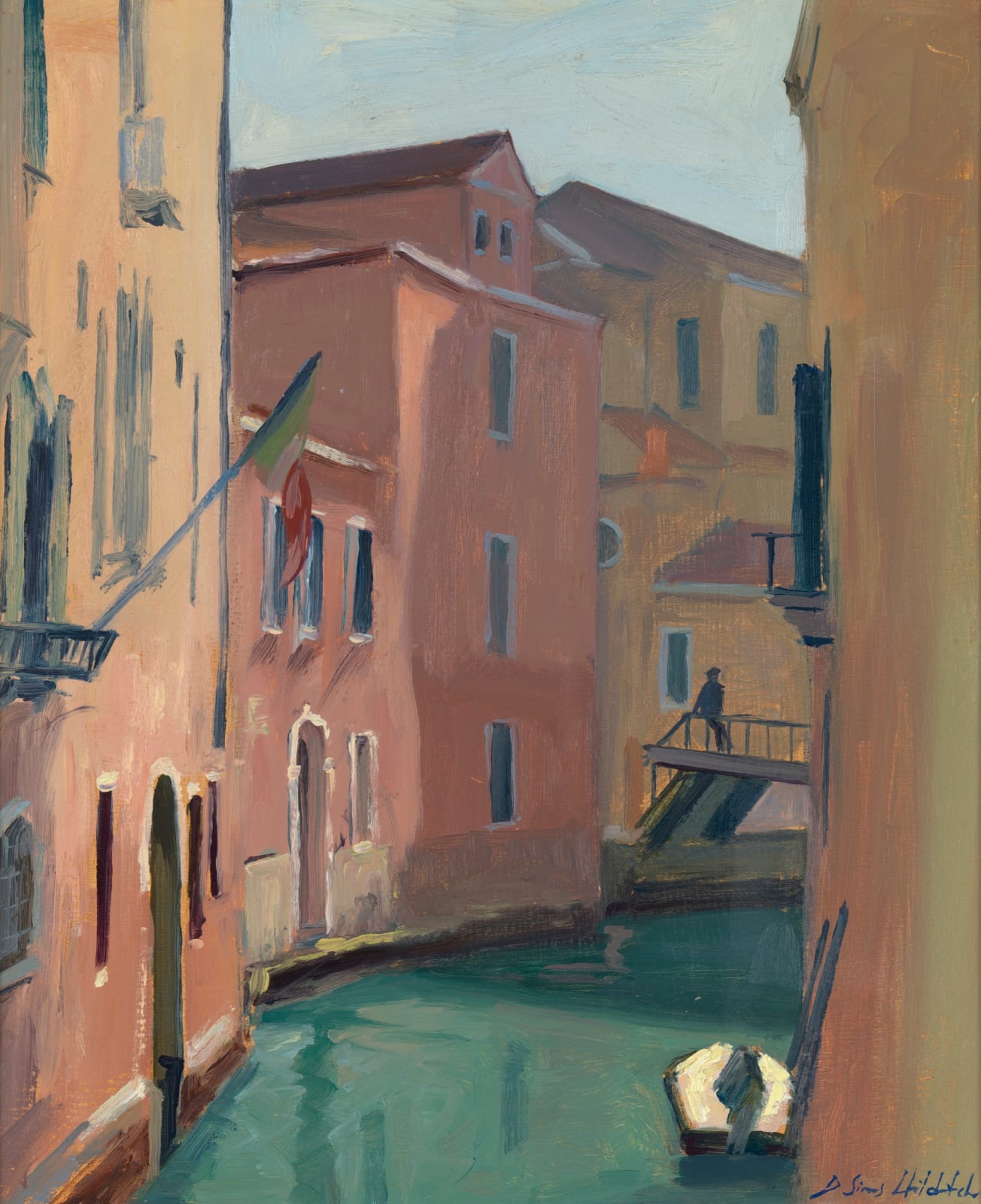 Daisy Sims Hilditch, Morning light, canal near San Giovanni e Paolo, 2023