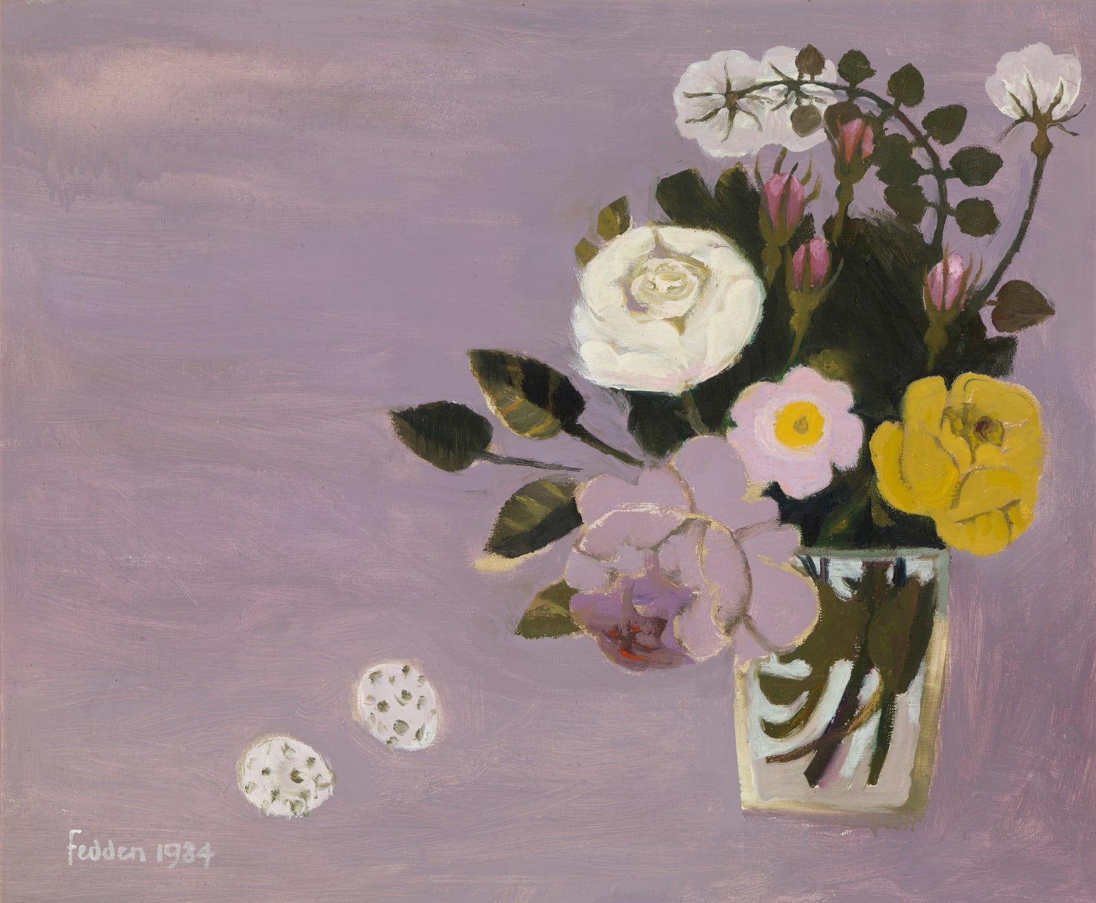 Mary Fedden, Still life with flowers, 1984