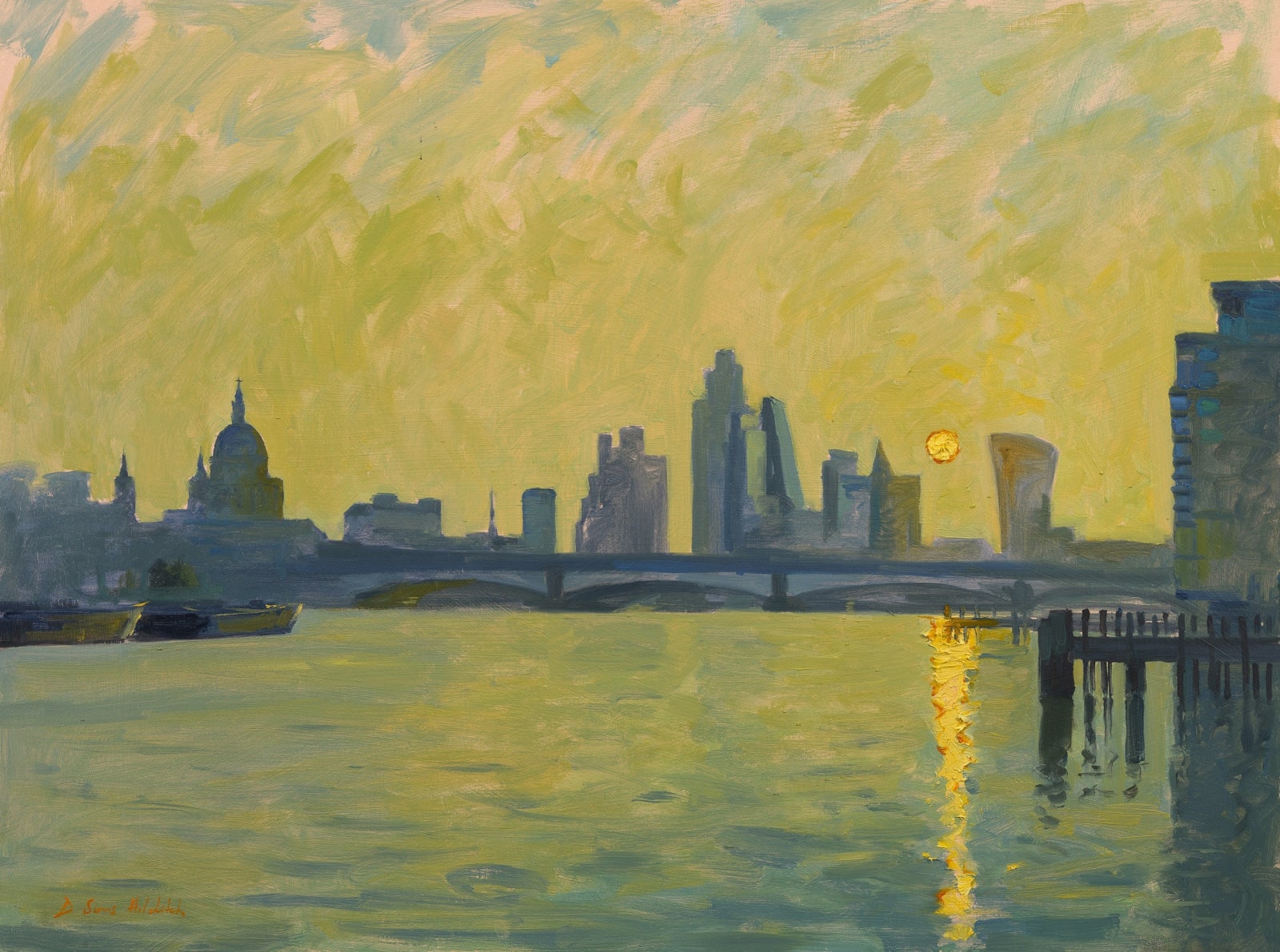 Daisy Sims Hilditch, Sunrise over the city and St Paul's